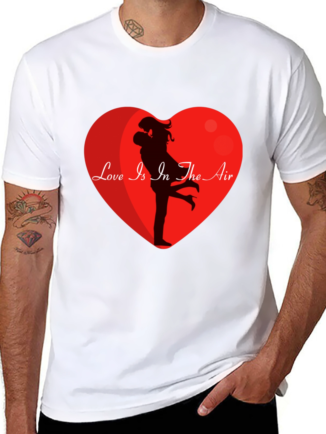 Black Love Is In The Air Graphic T-Shirt view 8