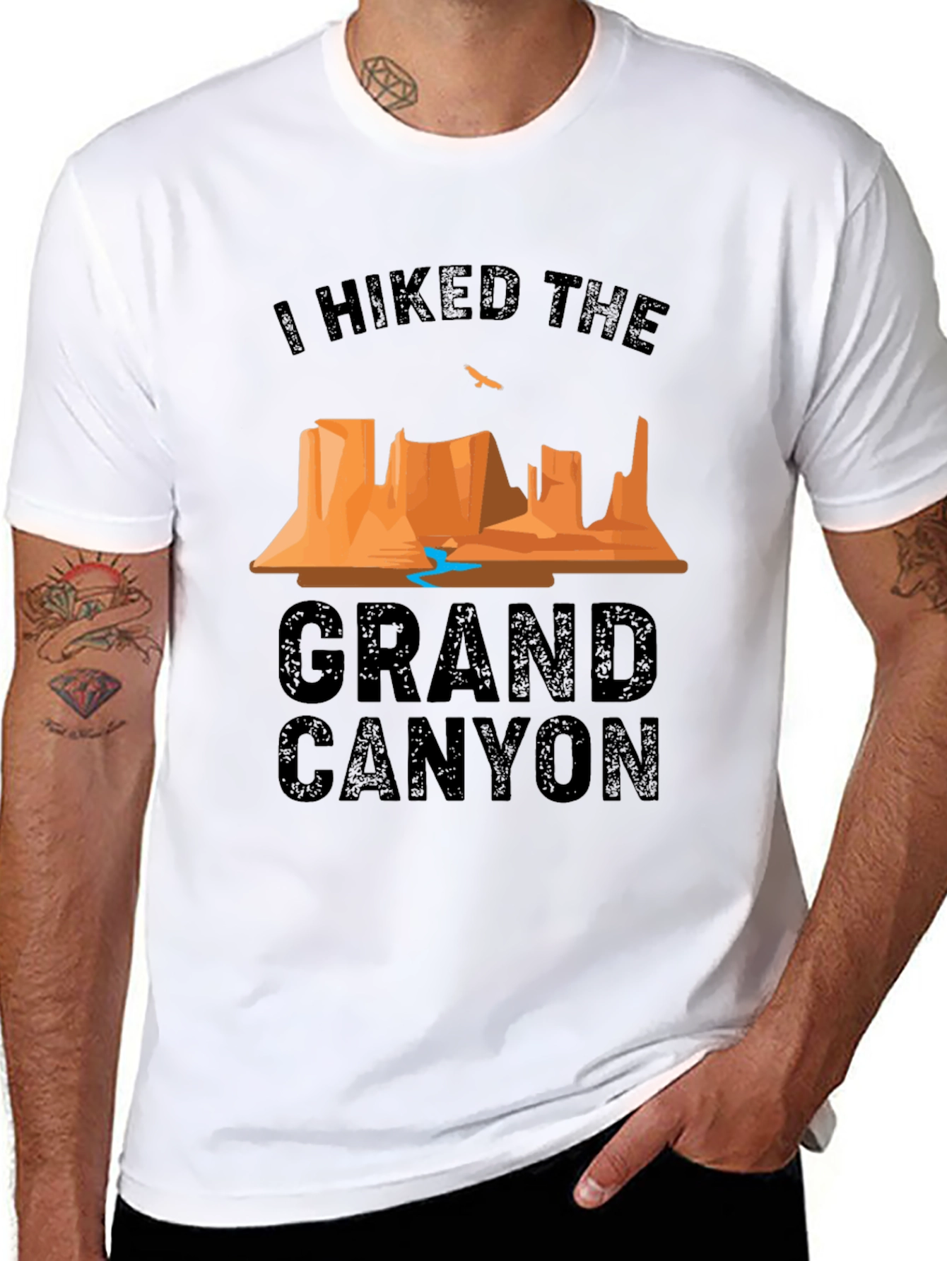 Black I Hiked The Grand Canyon Black T-Shirt view 8