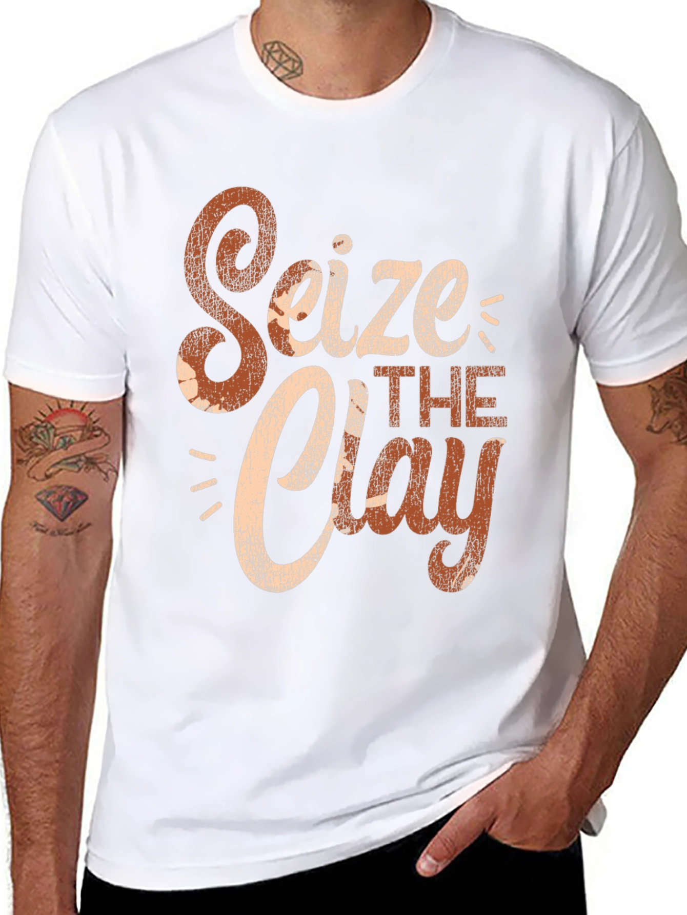 Black Seize the Clay Graphic T-Shirt - Pottery Lover view 8