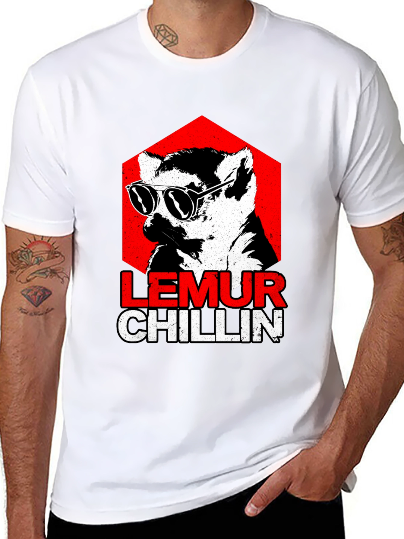 Black Lemur Chillin' Graphic Tee view 8
