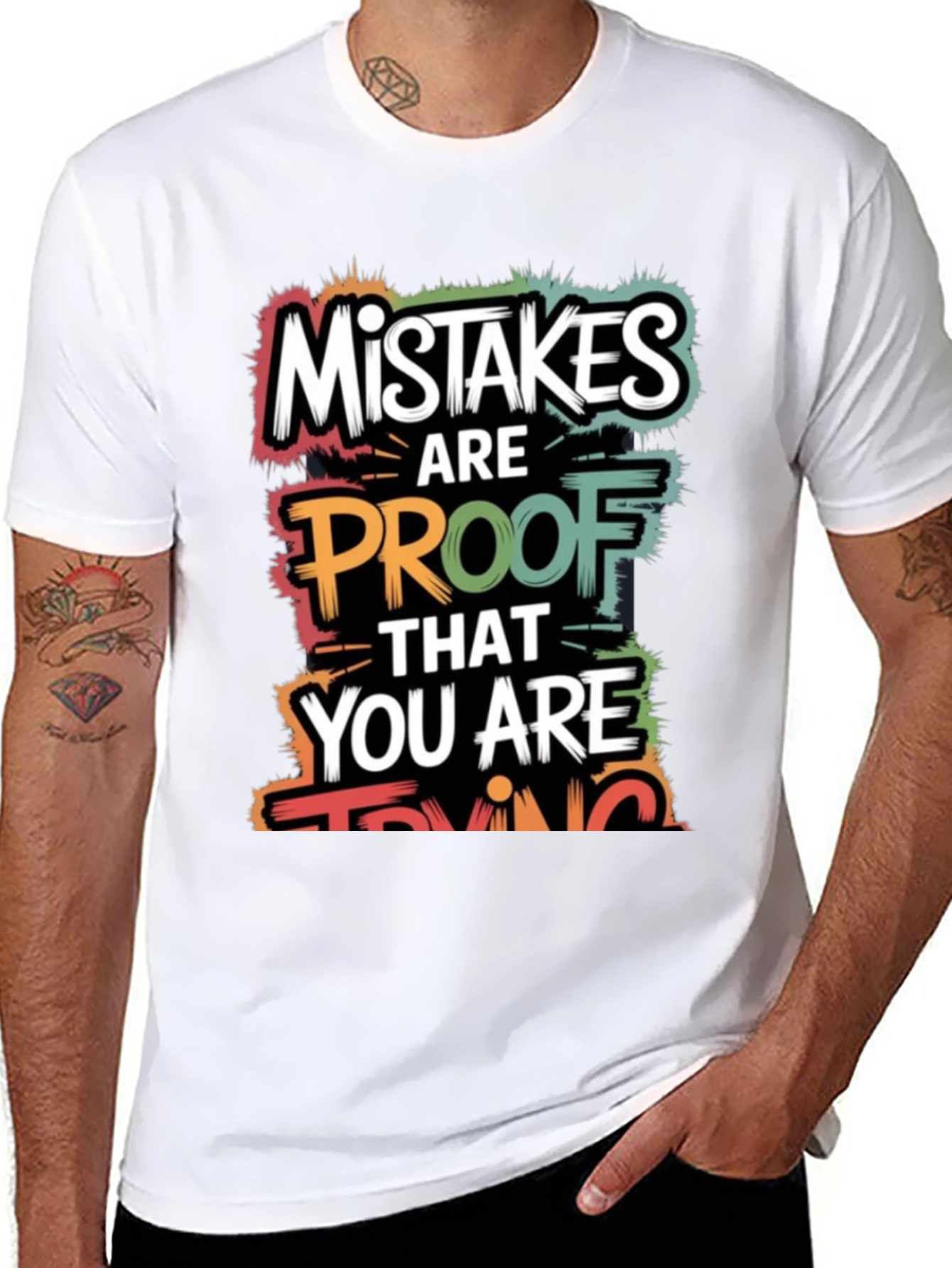Black Mistakes Are Proof You Are Trying T-Shirt view 8
