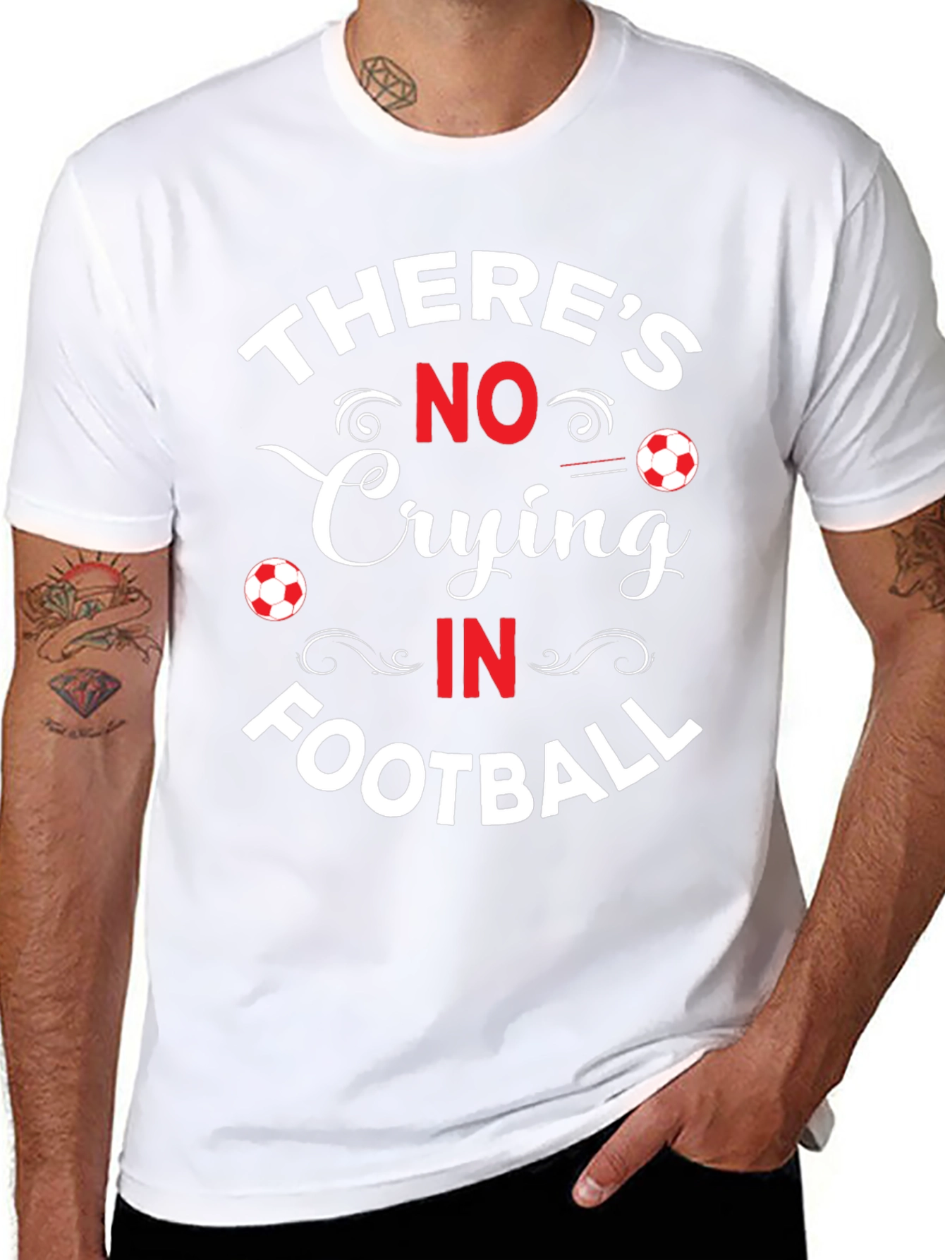 Black No Crying in Football Graphic T-Shirt view 8