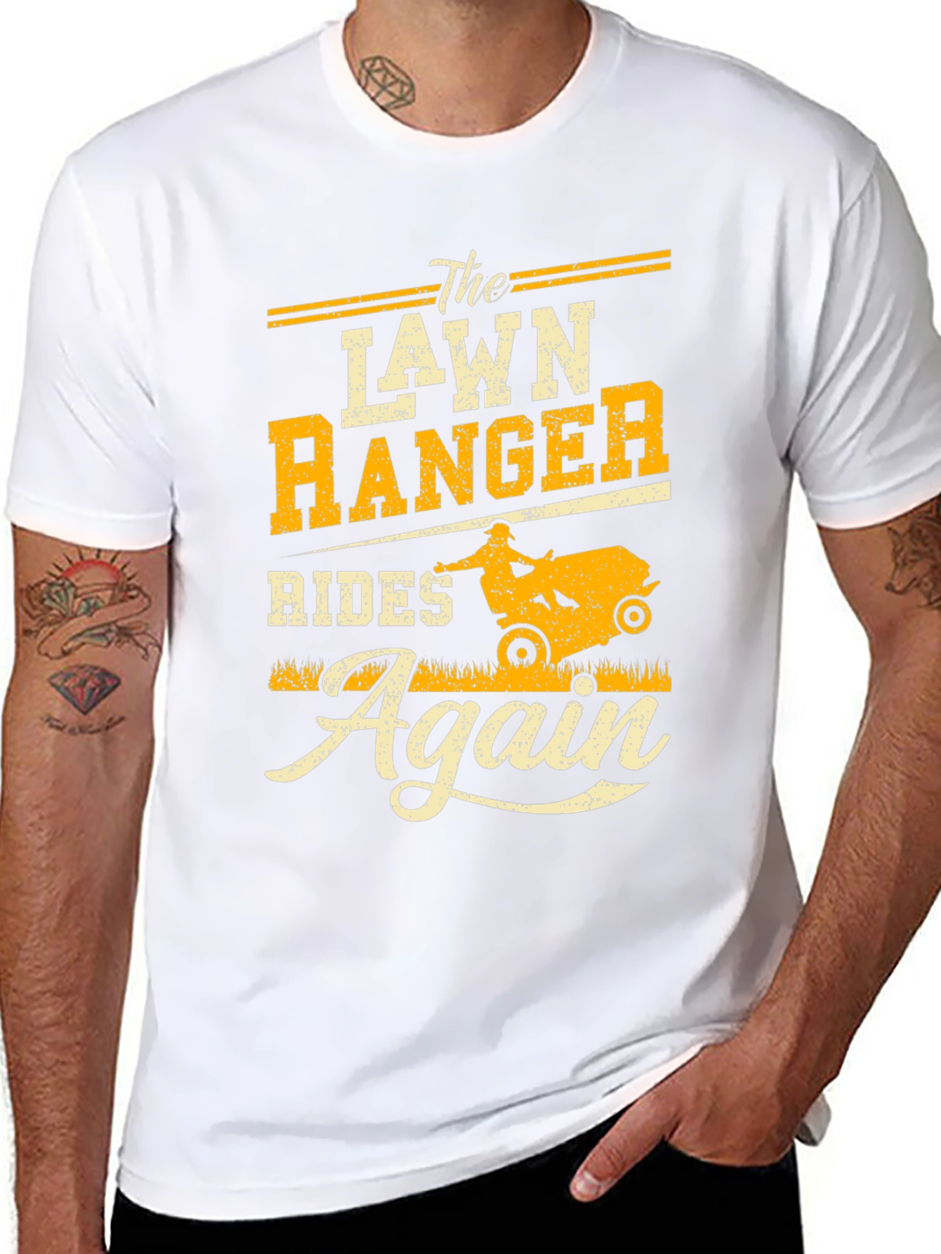 Black The Lawn Ranger Rides Again Graphic T-Shirt view 8
