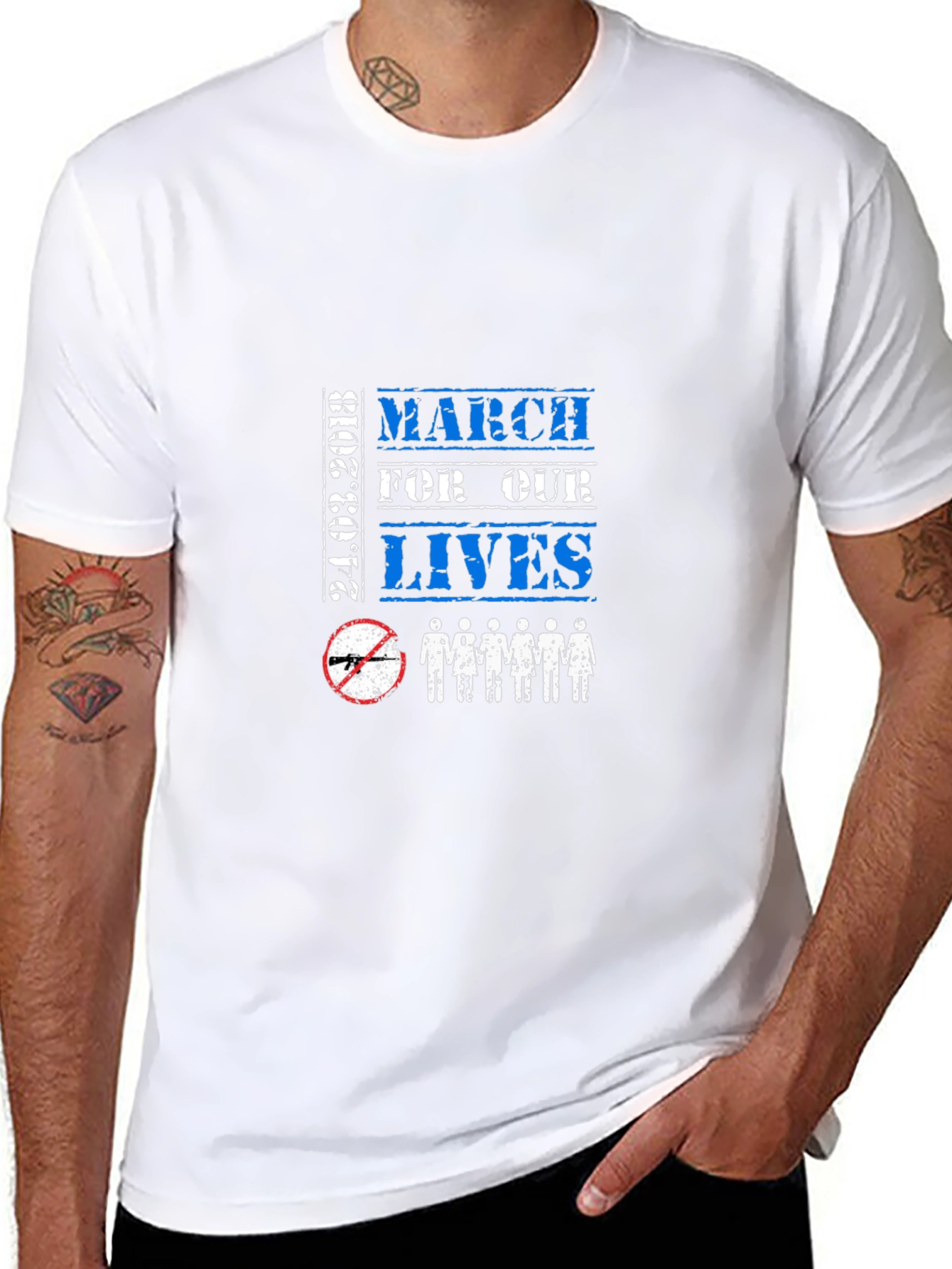 Black March For Our Lives T-Shirt view 8