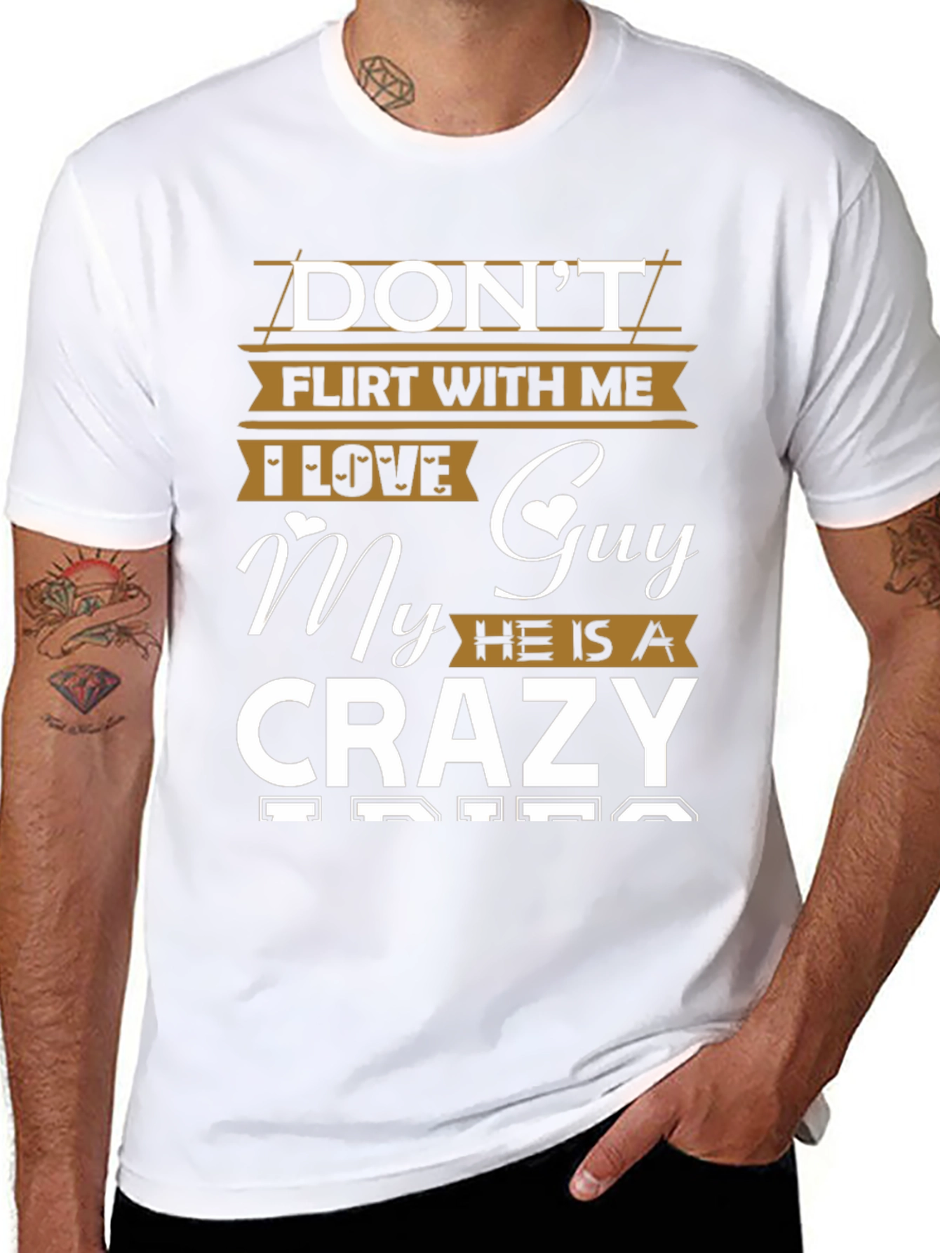 Black Don't Flirt With Me Funny Graphic Tee view 8