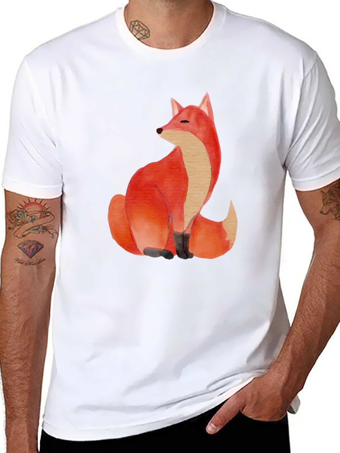 Black Fox Graphic Tee - Soft Cotton Blend view 8