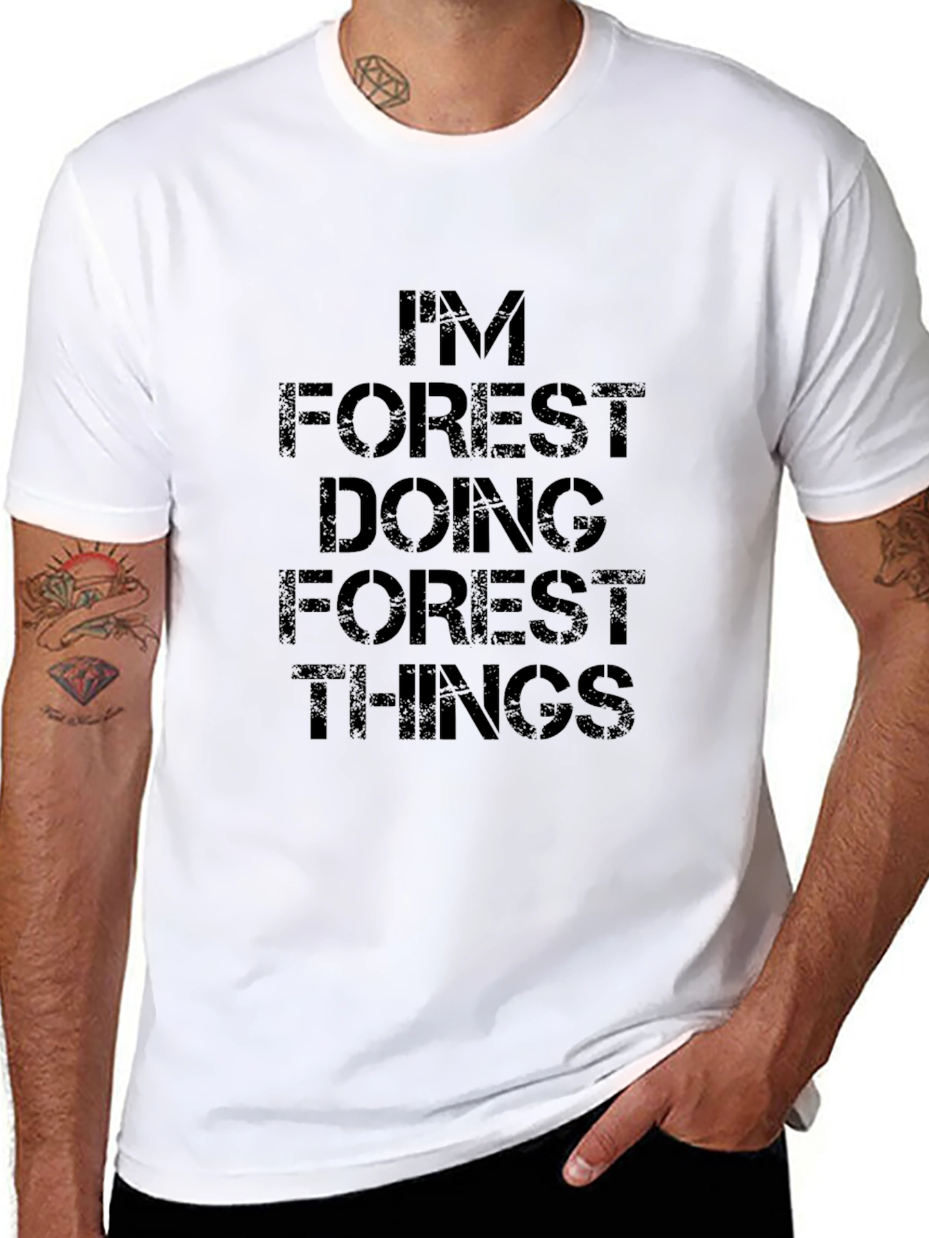 Black I'm Forest Doing Forest Things Graphic Tee view 8