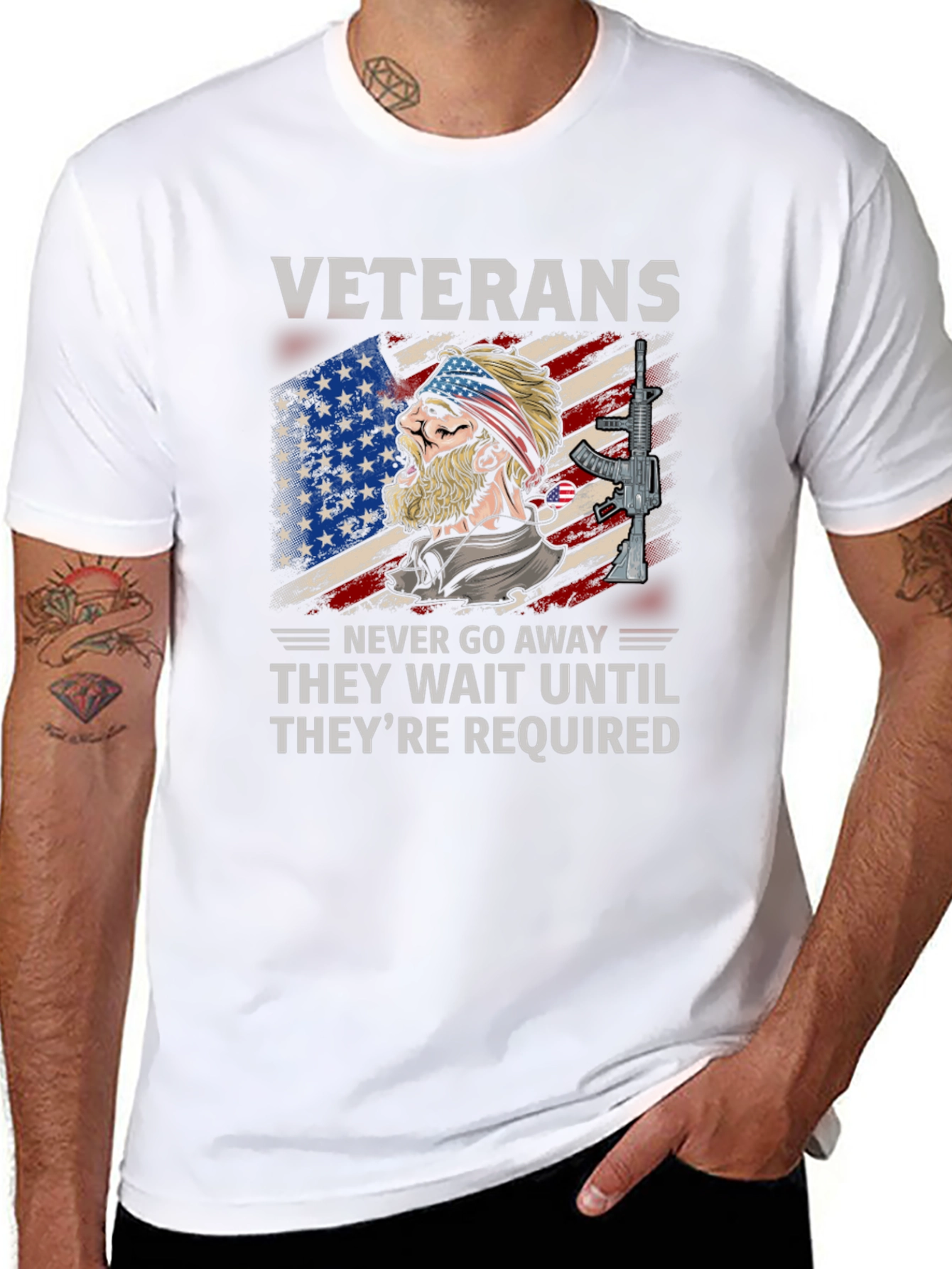 Veterans Never Go Away T-Shirt - 8