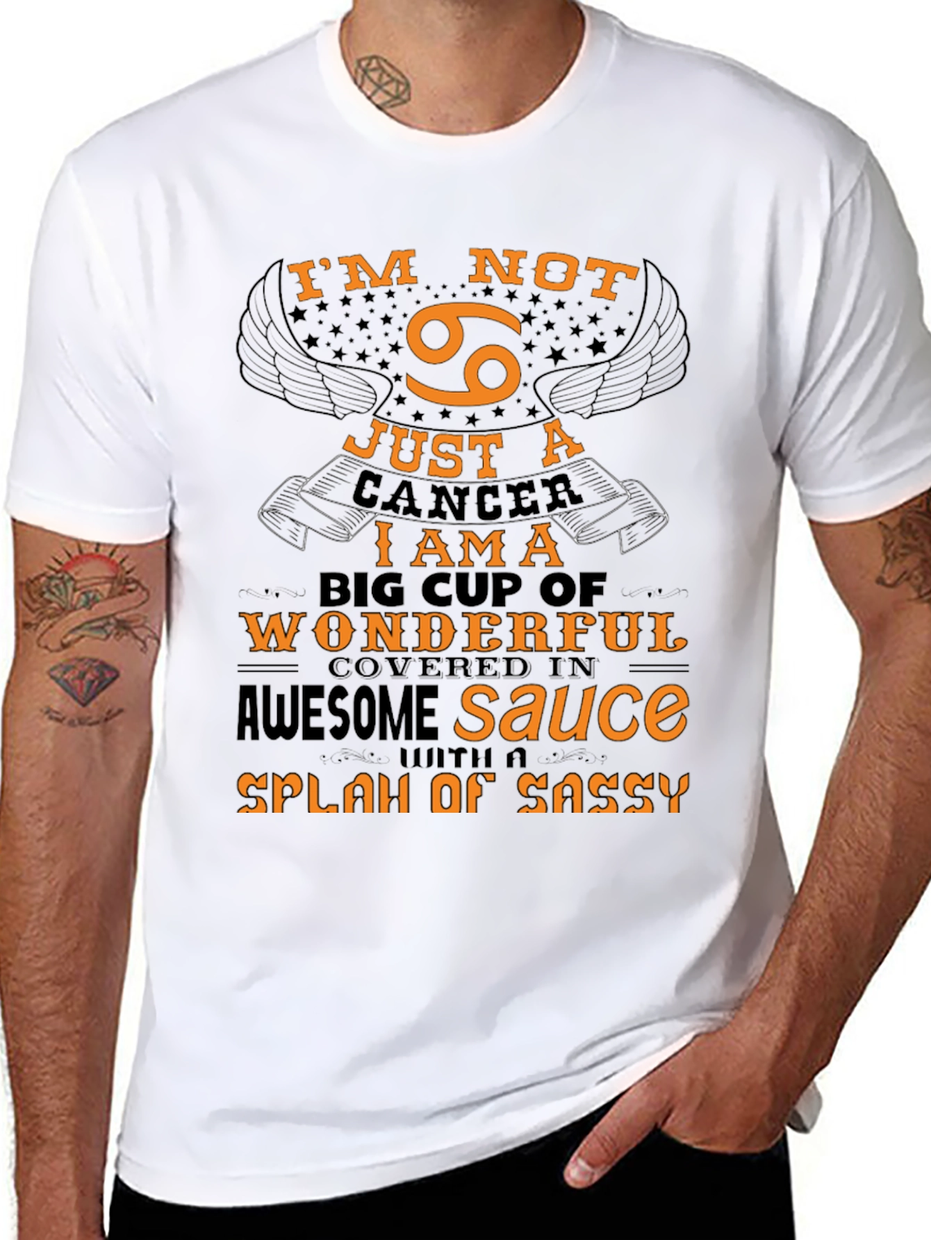 Black Cancer Zodiac T-Shirt: I'm Not Just a Cancer! view 8