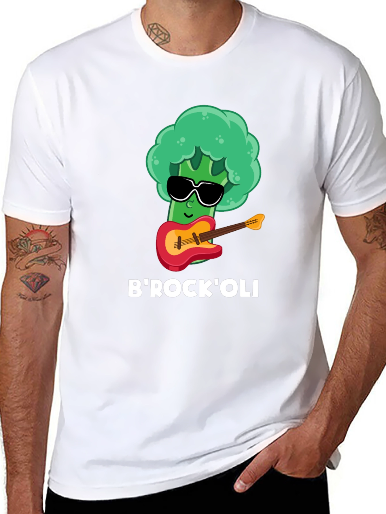 Black B'Rock'Oli Broccoli Rock Band T-Shirt view 8