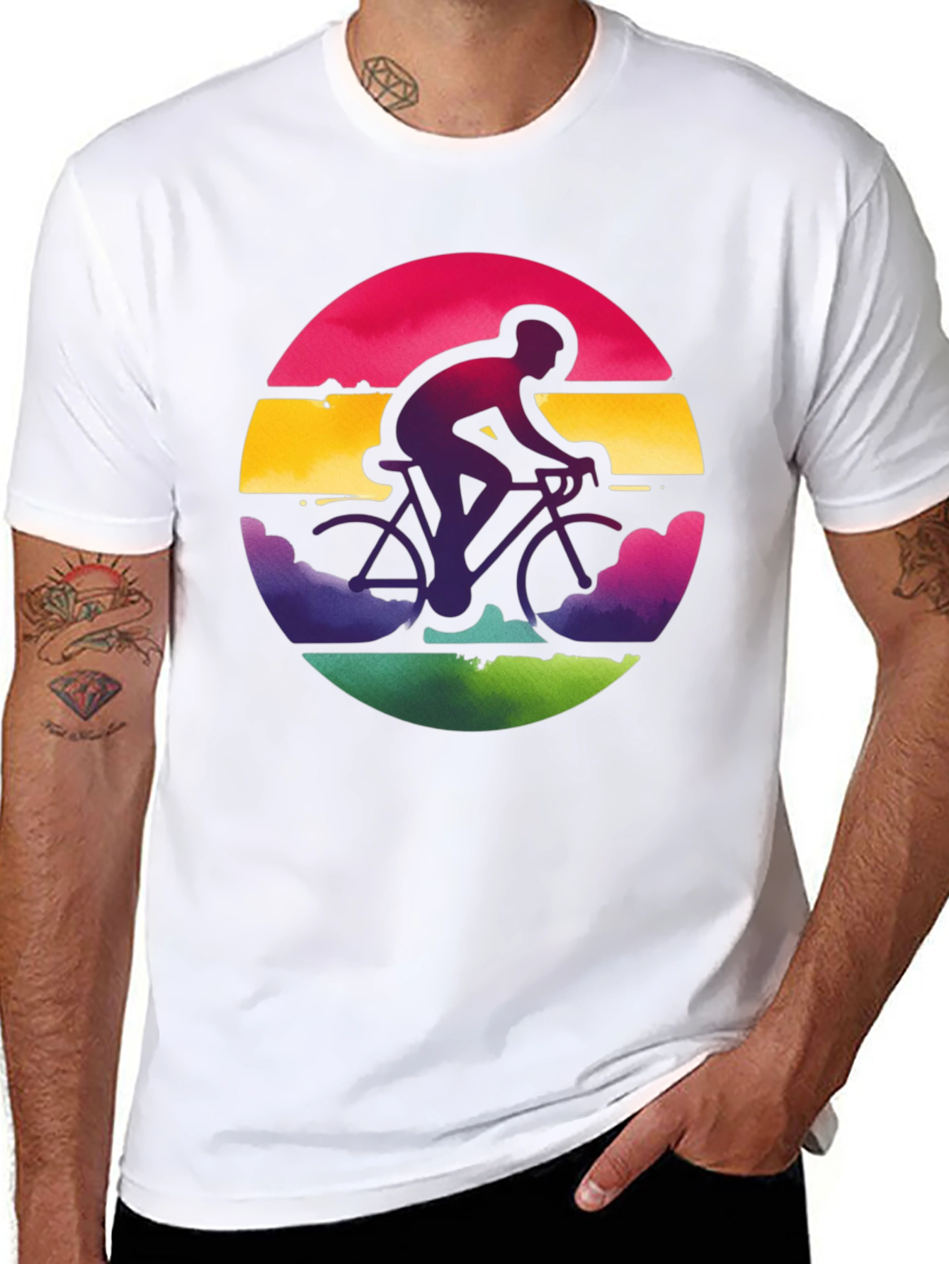 Black Retro Cycling T-Shirt view 8
