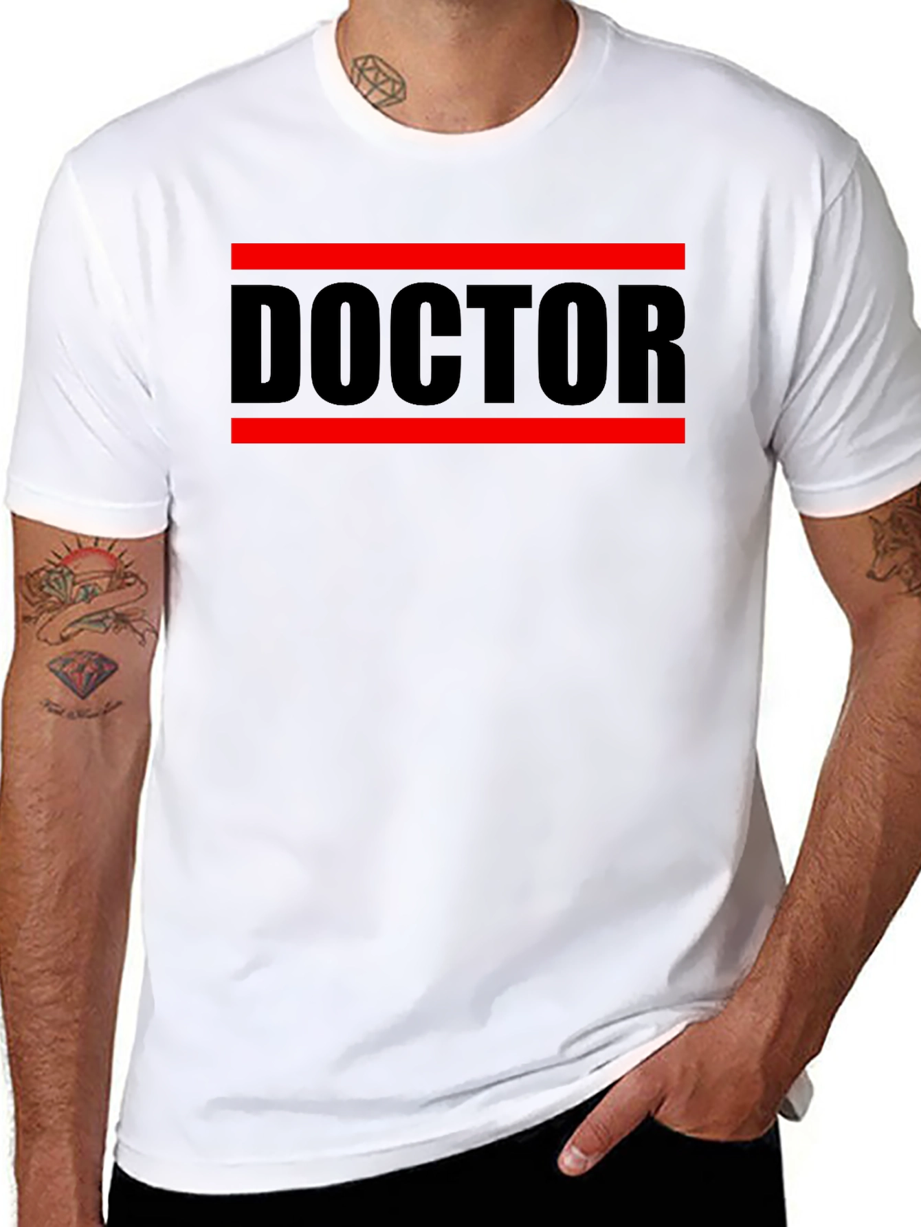 Black Doctor Graphic Tee - Bold Statement T-Shirt view 8