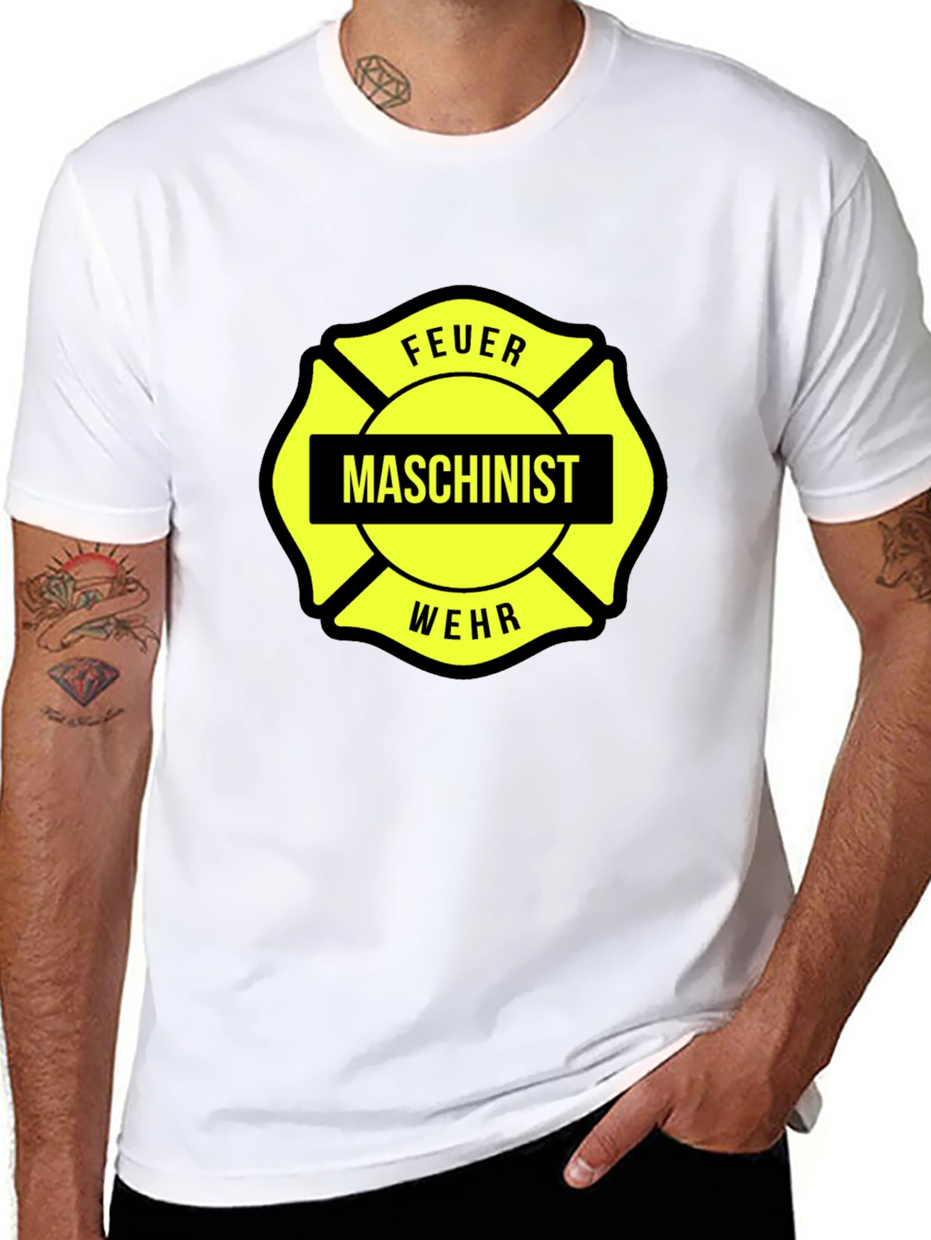 Black Feuer Maschinist Wehr Black T-Shirt view 8