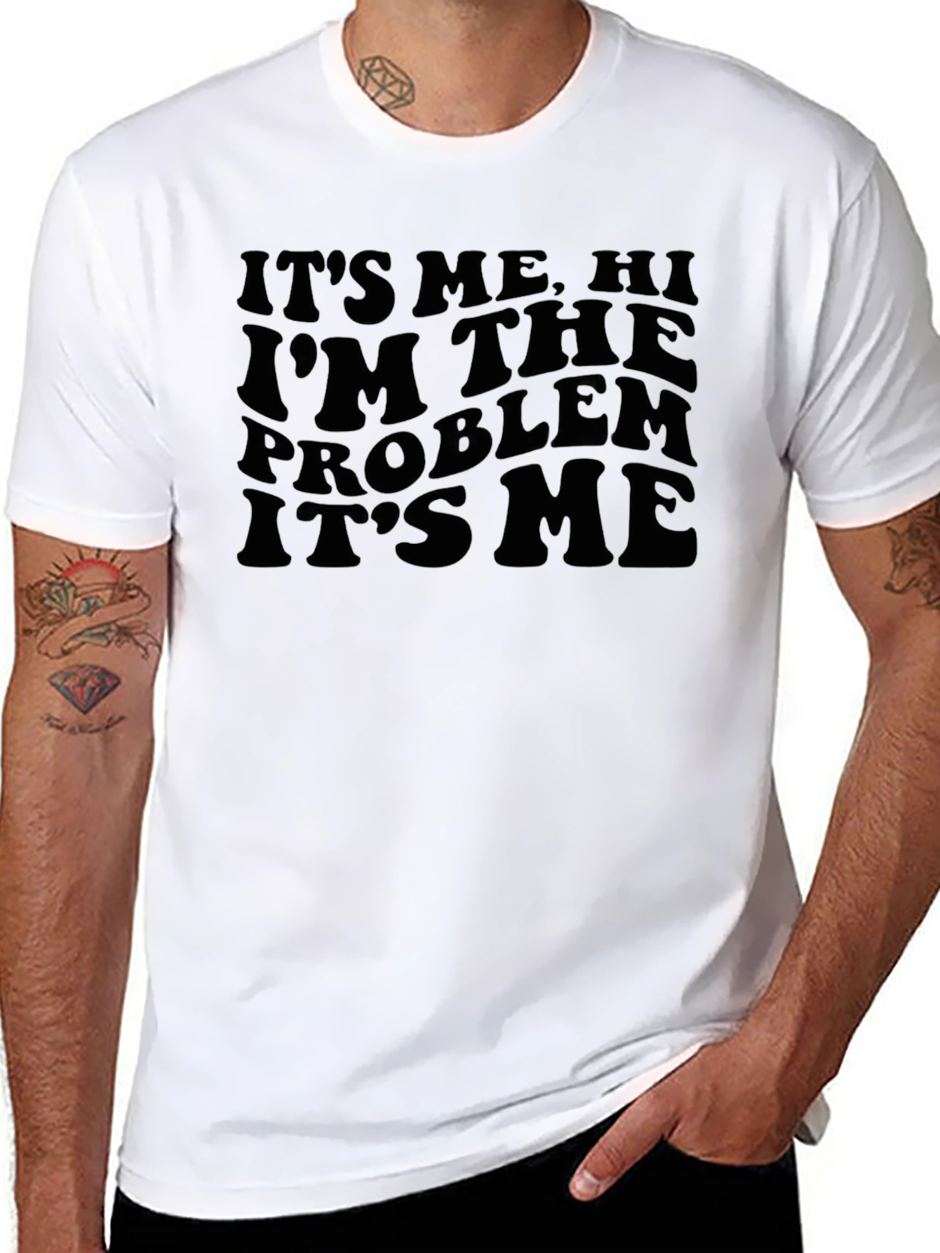 Black It's Me, Hi, I'm The Problem T-Shirt - Black view 8