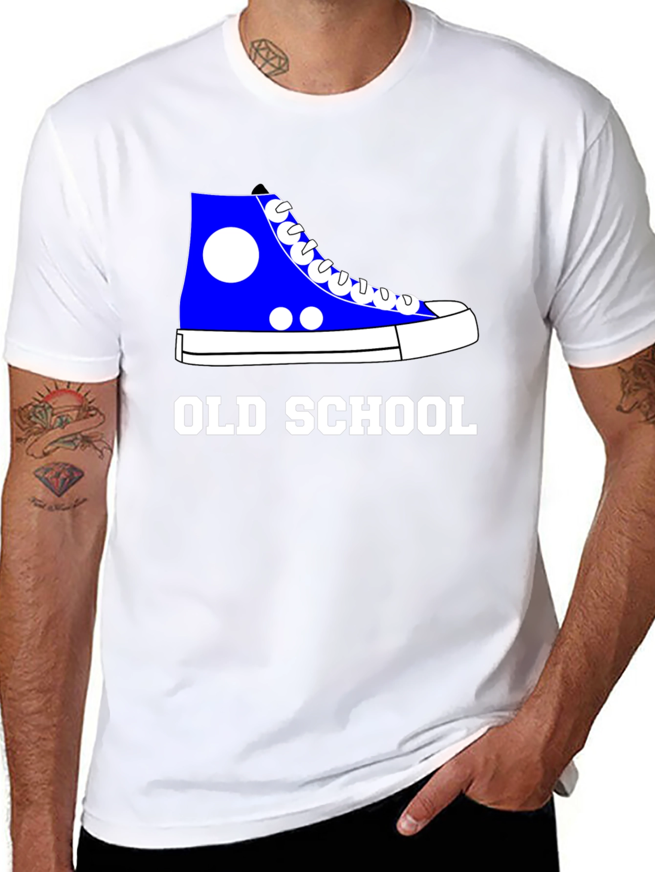 Black Old School Sneaker Graphic Tee - Classic Cool view 8