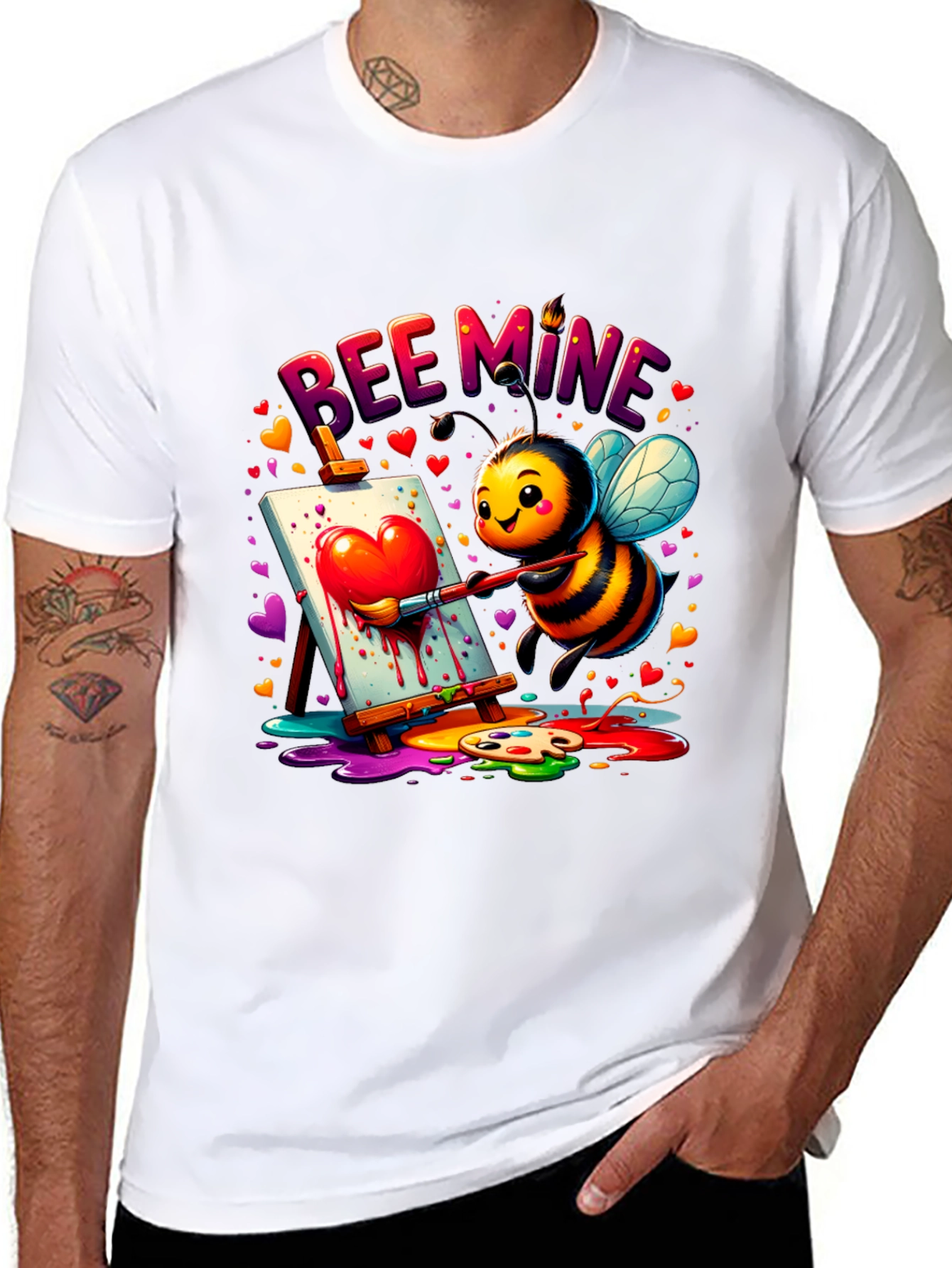 Black Bee Mine Graphic Tee - Valentine's Day view 8