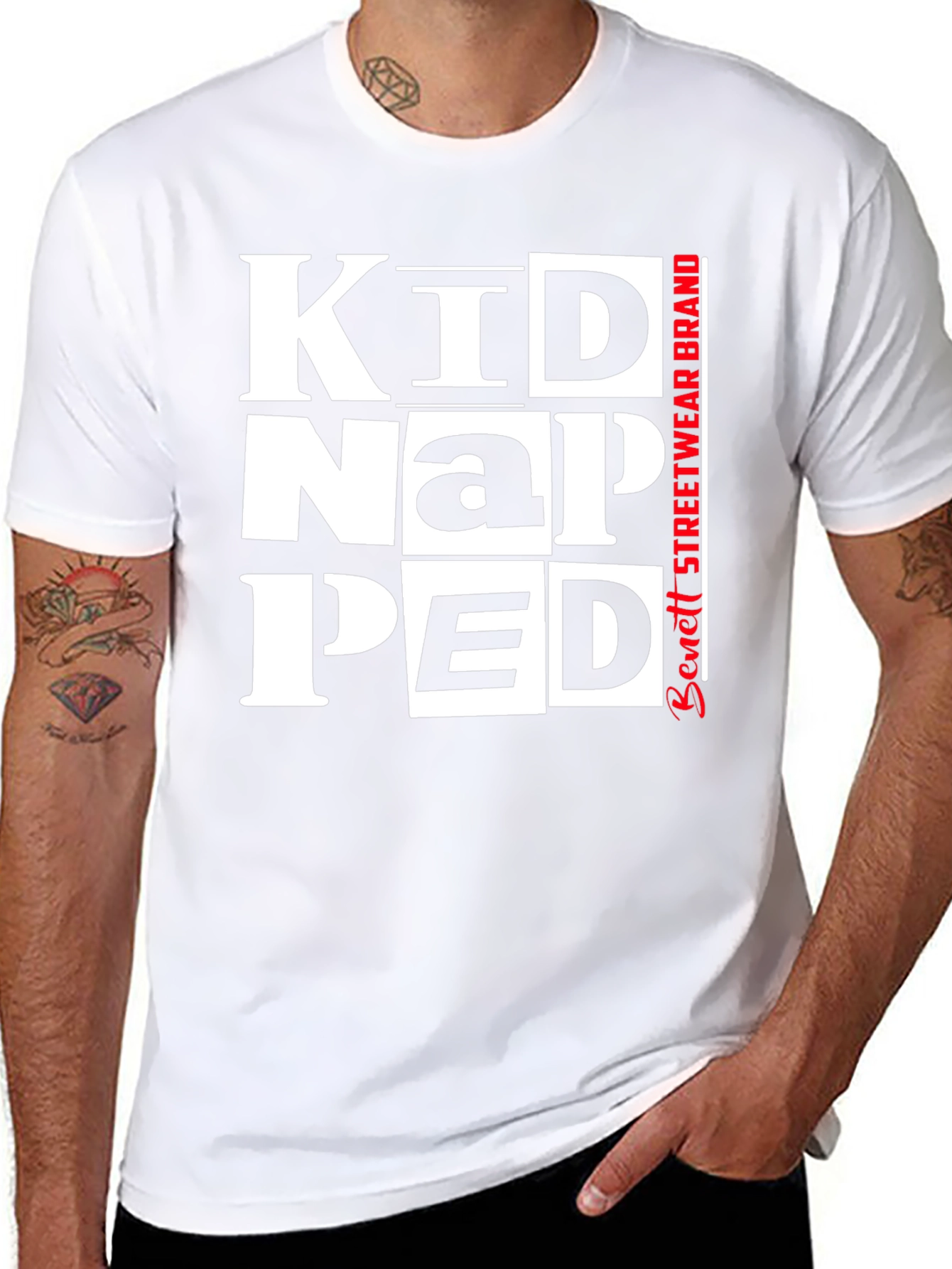 Black Kidnapped Streetwear Graphic Tee view 8