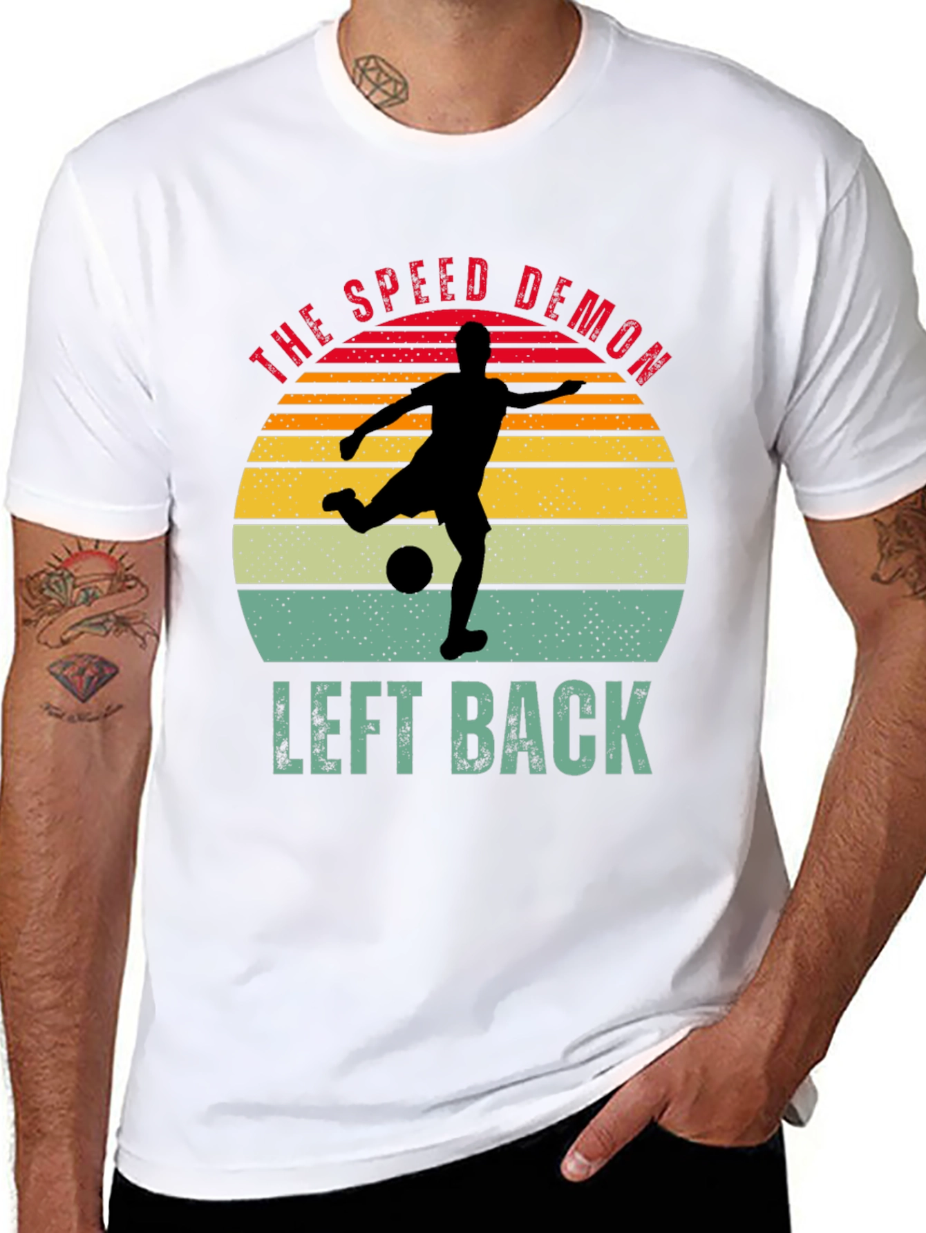 Black The Speed Demon Left Back T-Shirt view 8