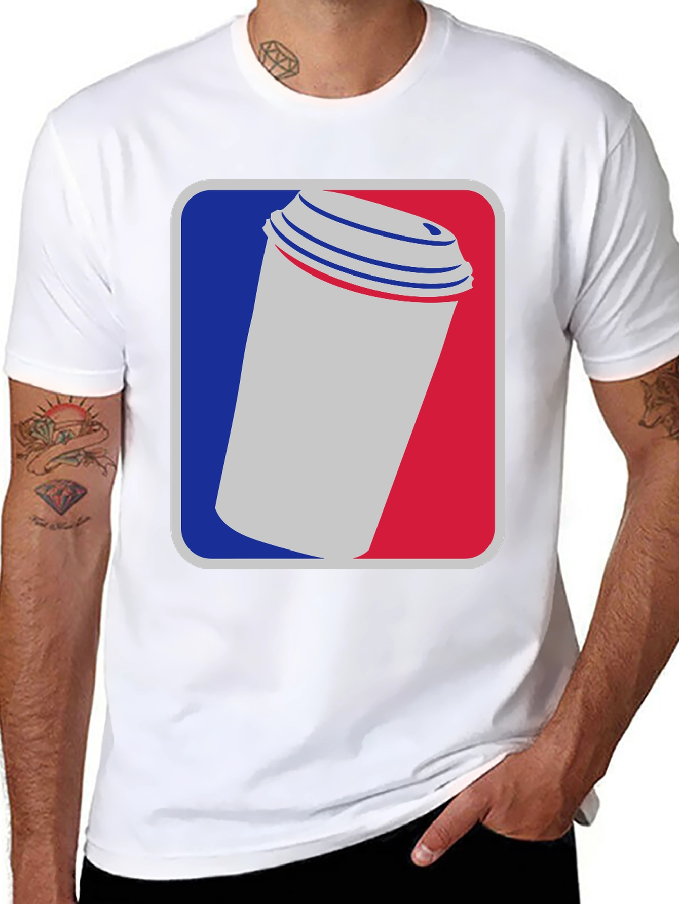 Black Coffee Cup Graphic Tee - Black Cotton T-Shirt view 8