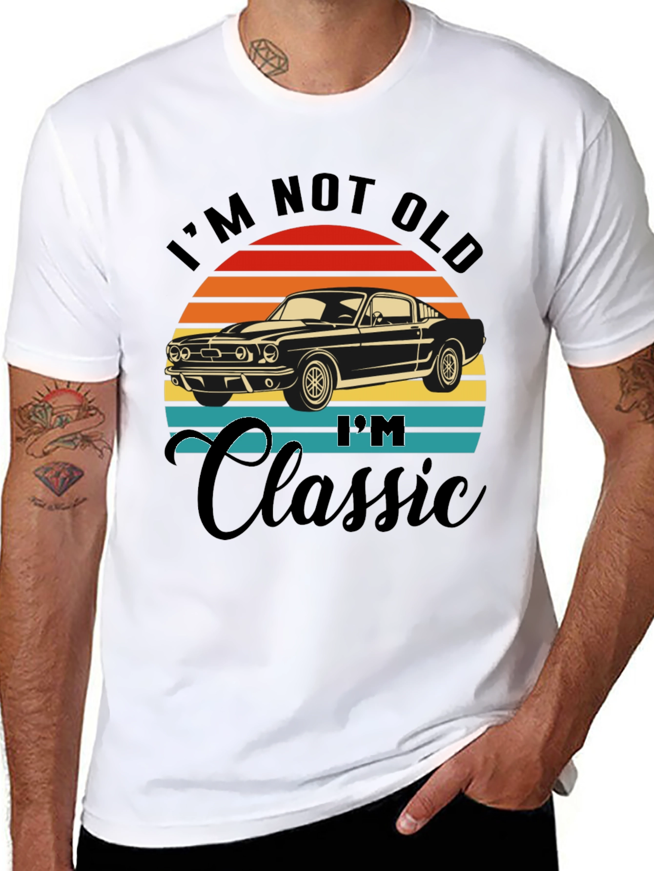 Black I'm Not Old I'm Classic Car T-Shirt view 8