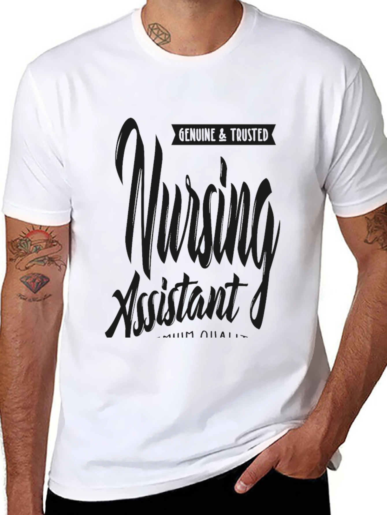 Black Nursing Assistant T-Shirt - Genuine & Trusted Quality Design view 8