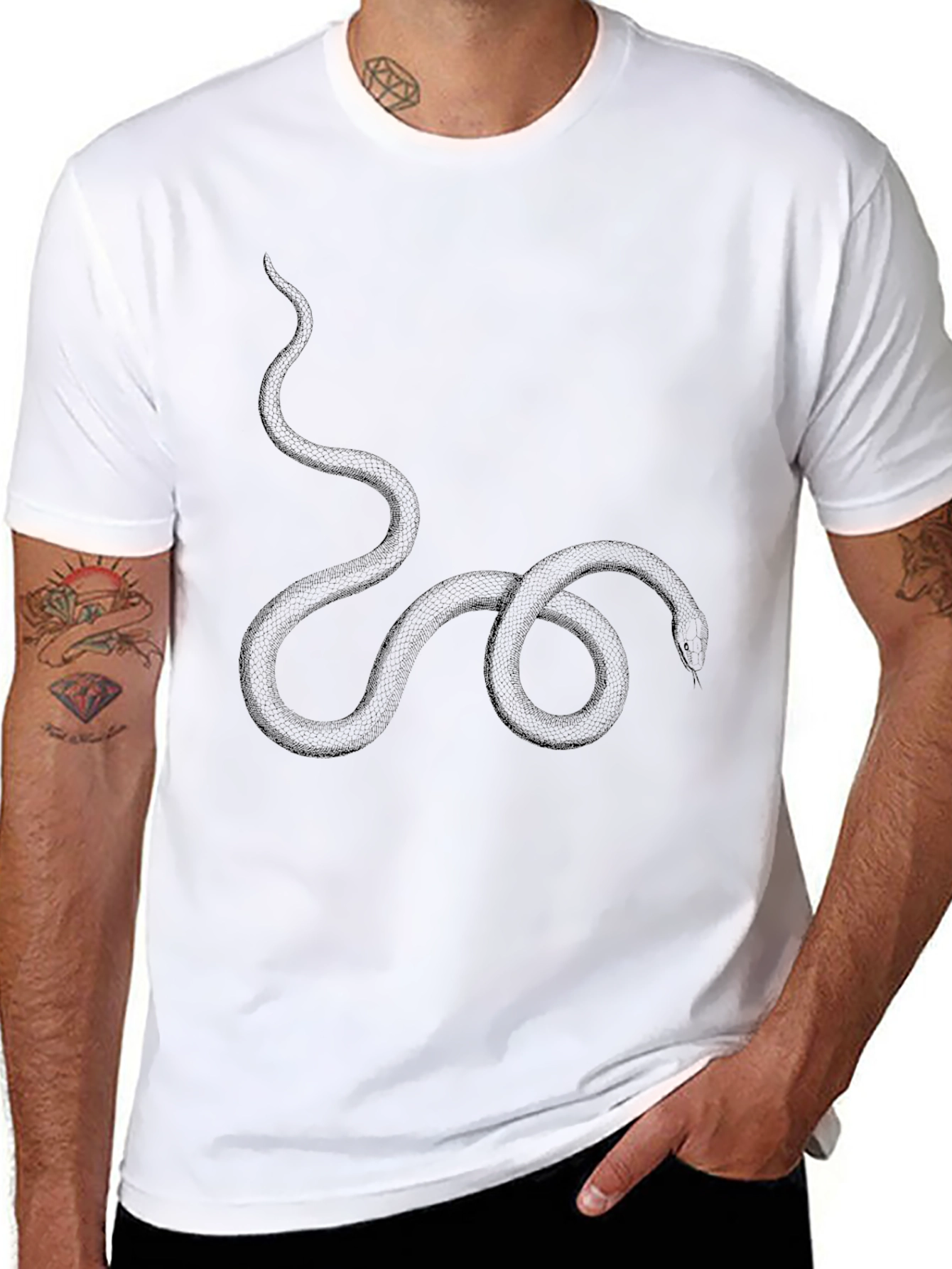 Black Black Snake Graphic Tee - Mens view 8