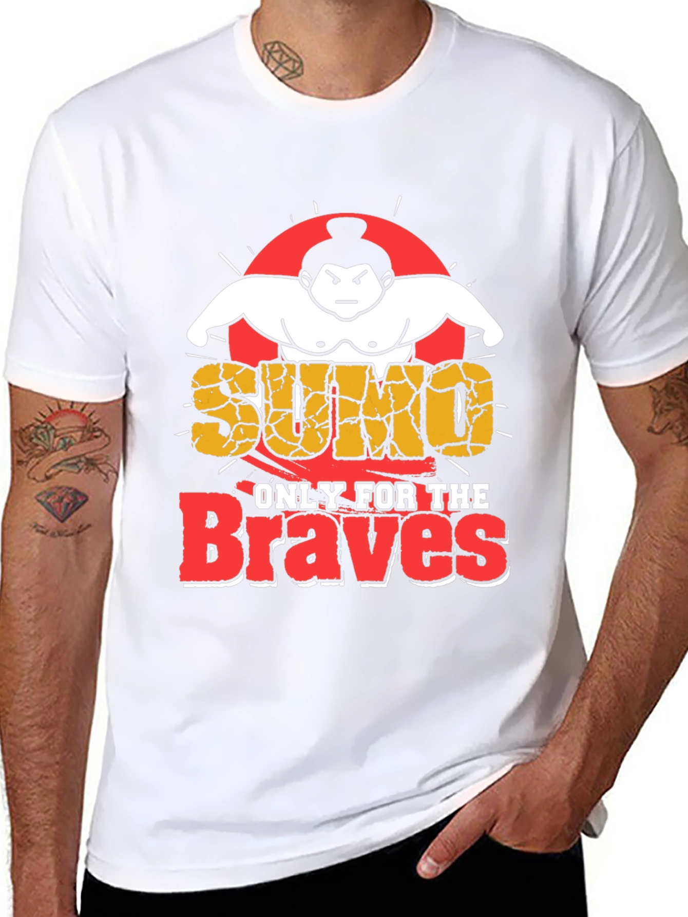 Black Sumo Braves Graphic T-Shirt view 8
