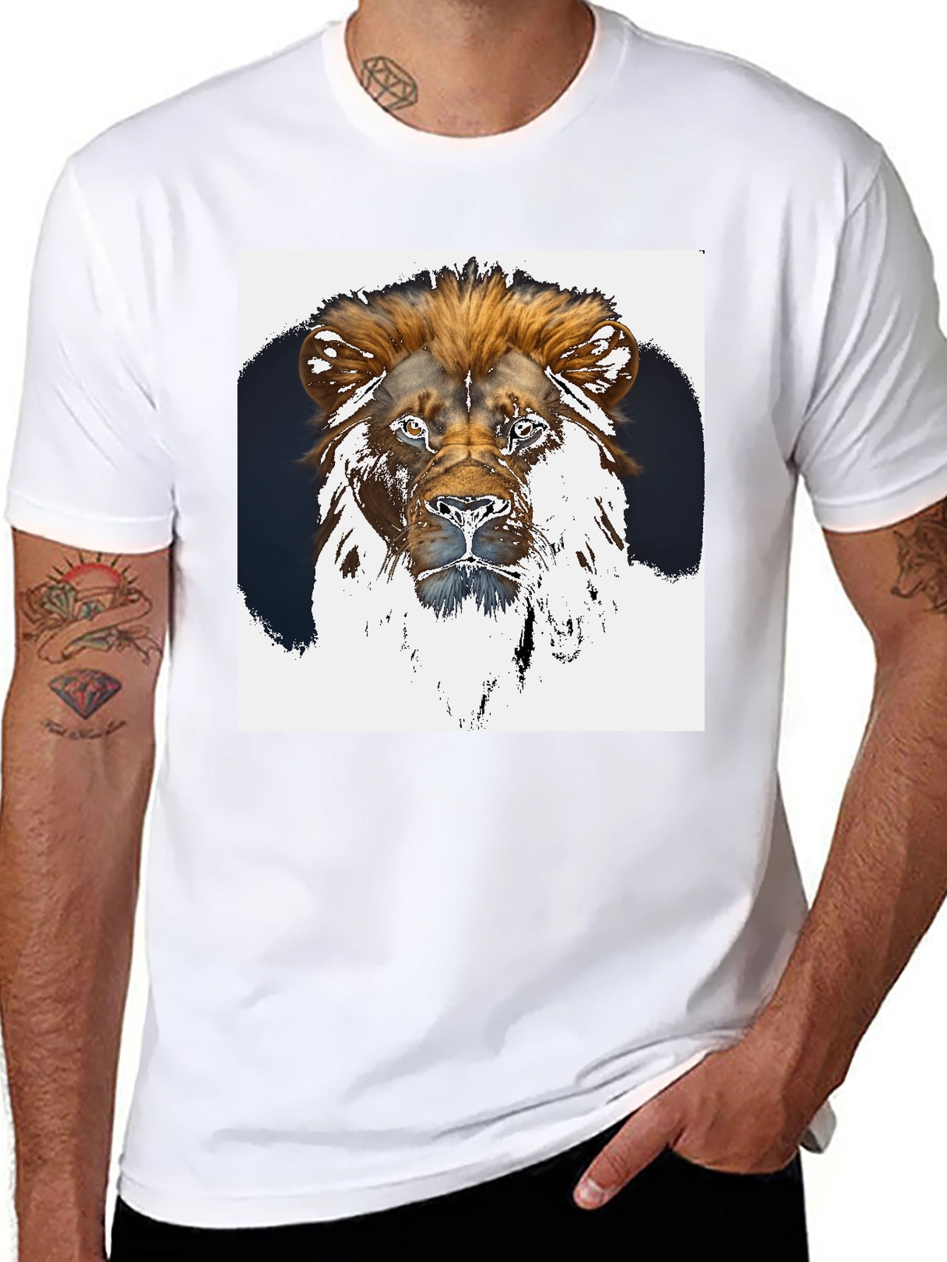 Black Lion Graphic Tee - Black Short Sleeve Shirt view 8