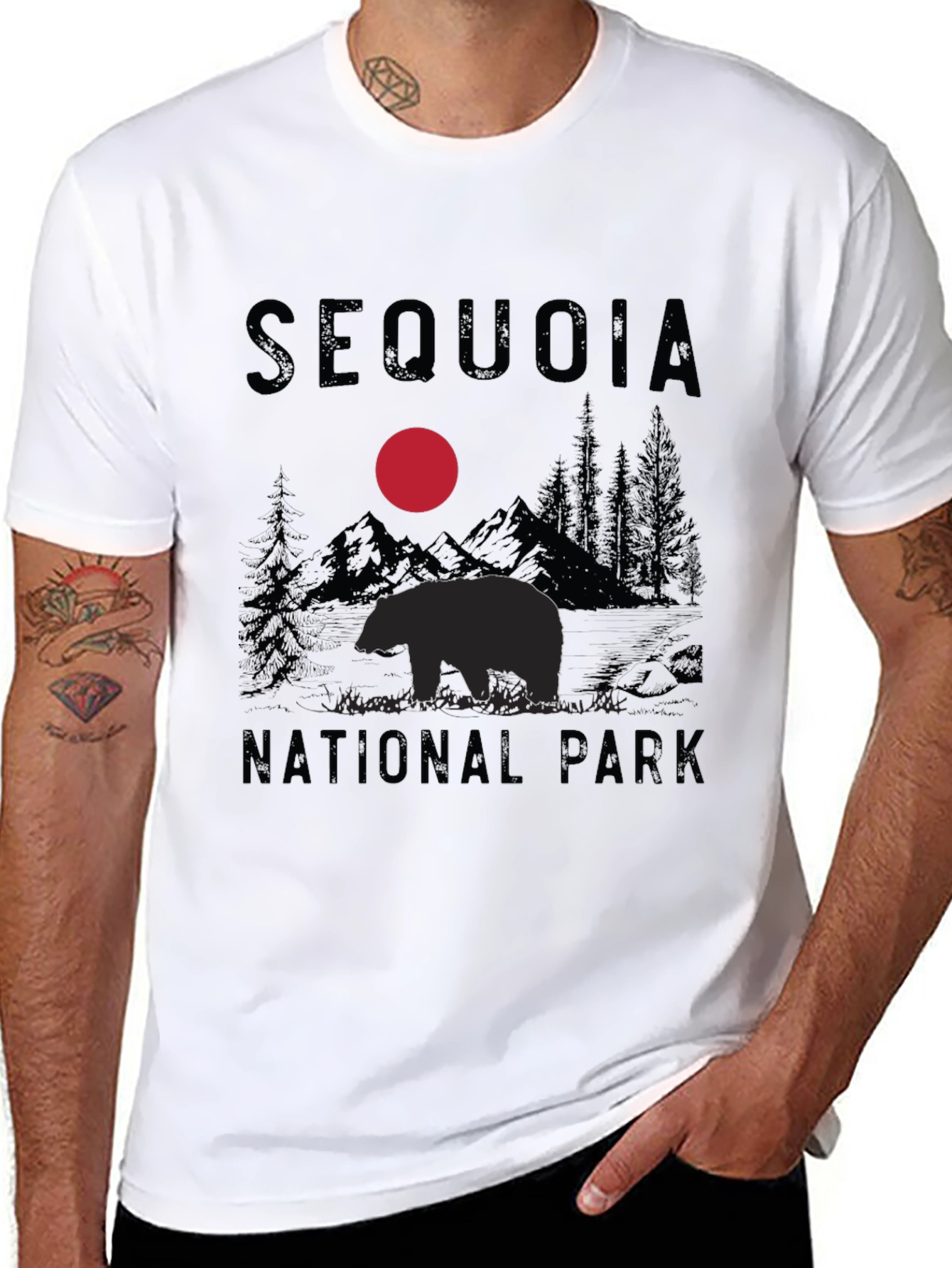 Black Sequoia National Park Black T-Shirt view 8