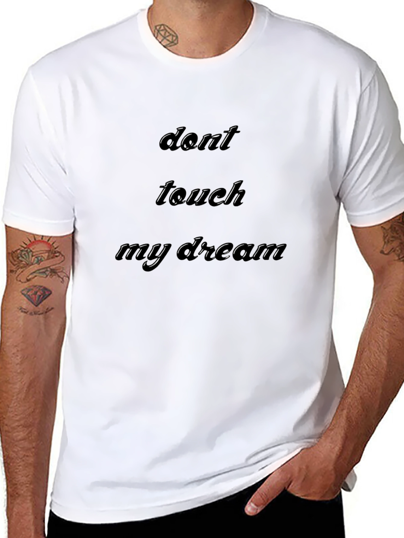 Black Don't Touch My Dream Black T-Shirt view 8