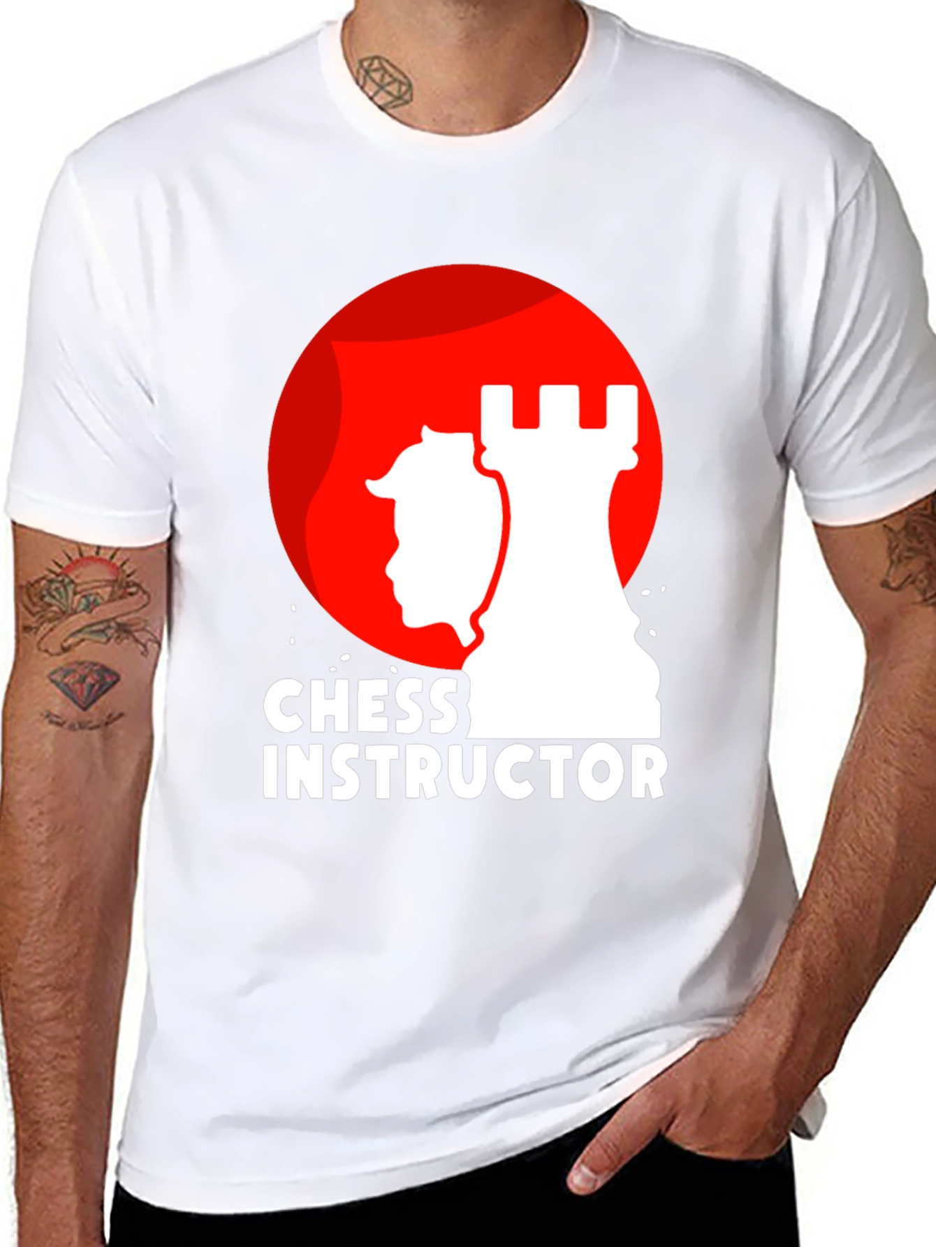 Black Chess Instructor Graphic T-Shirt - Black view 8