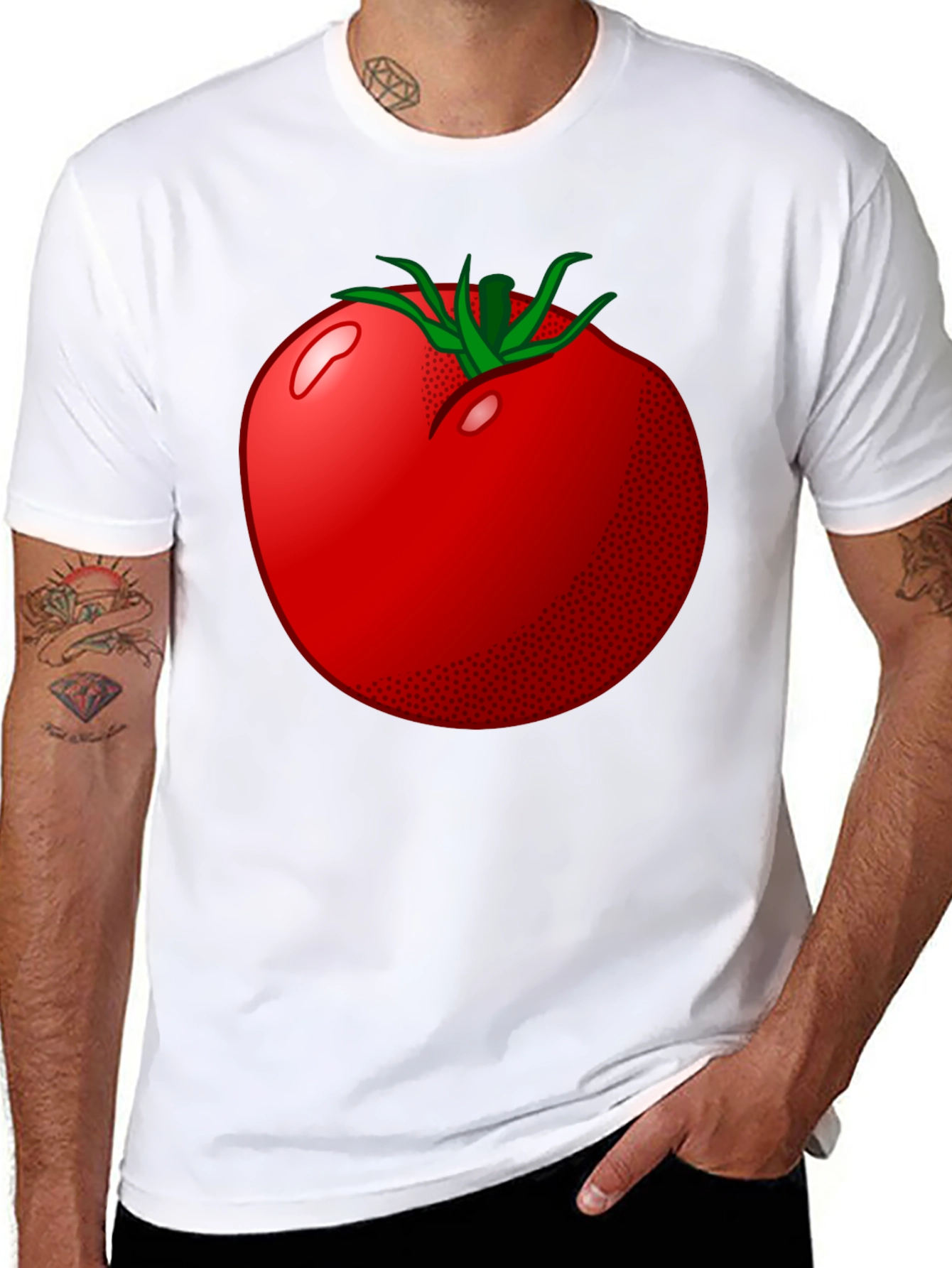 Tomato Graphic Black T-Shirt - 8