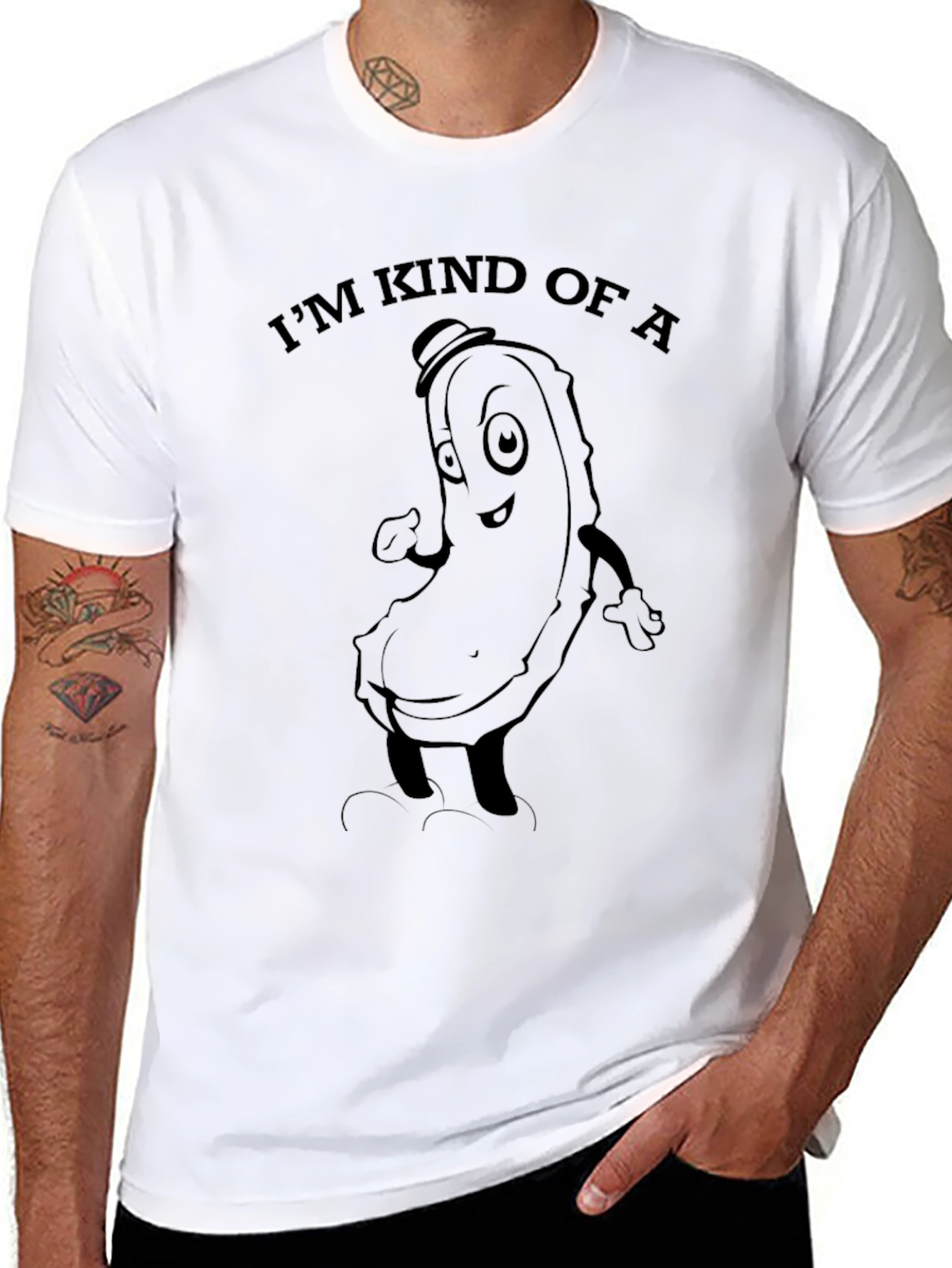 Black Funny Pickle T-Shirt - I'm Kind Of A Big Dill view 8
