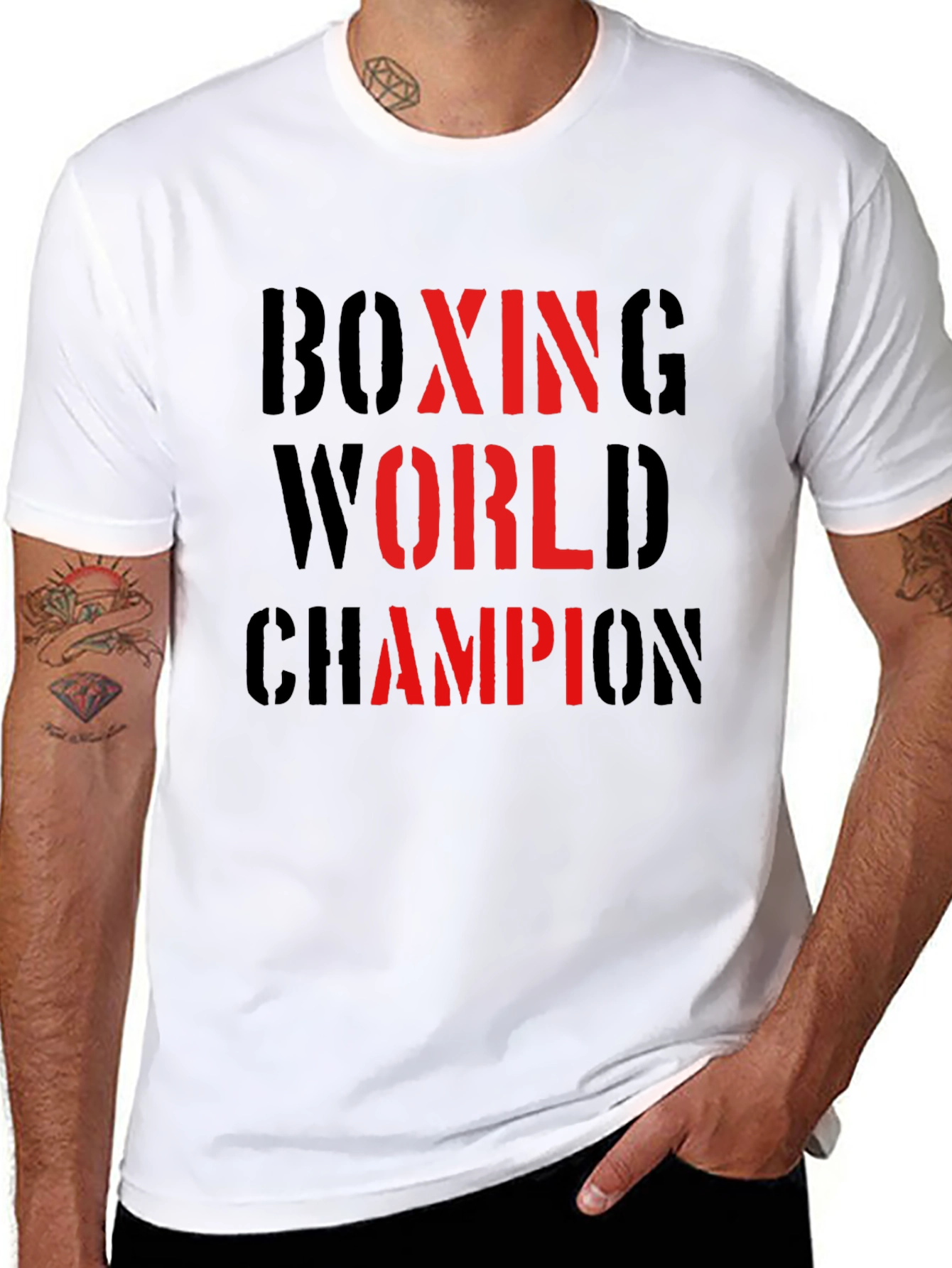 Black Boxing World Champion Graphic T-Shirt view 8