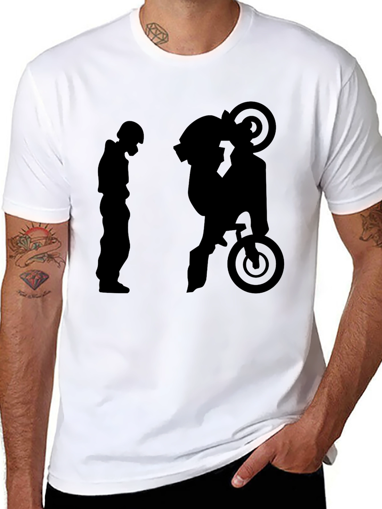 Black Cool Graphic Tee - Biker Evolution view 8