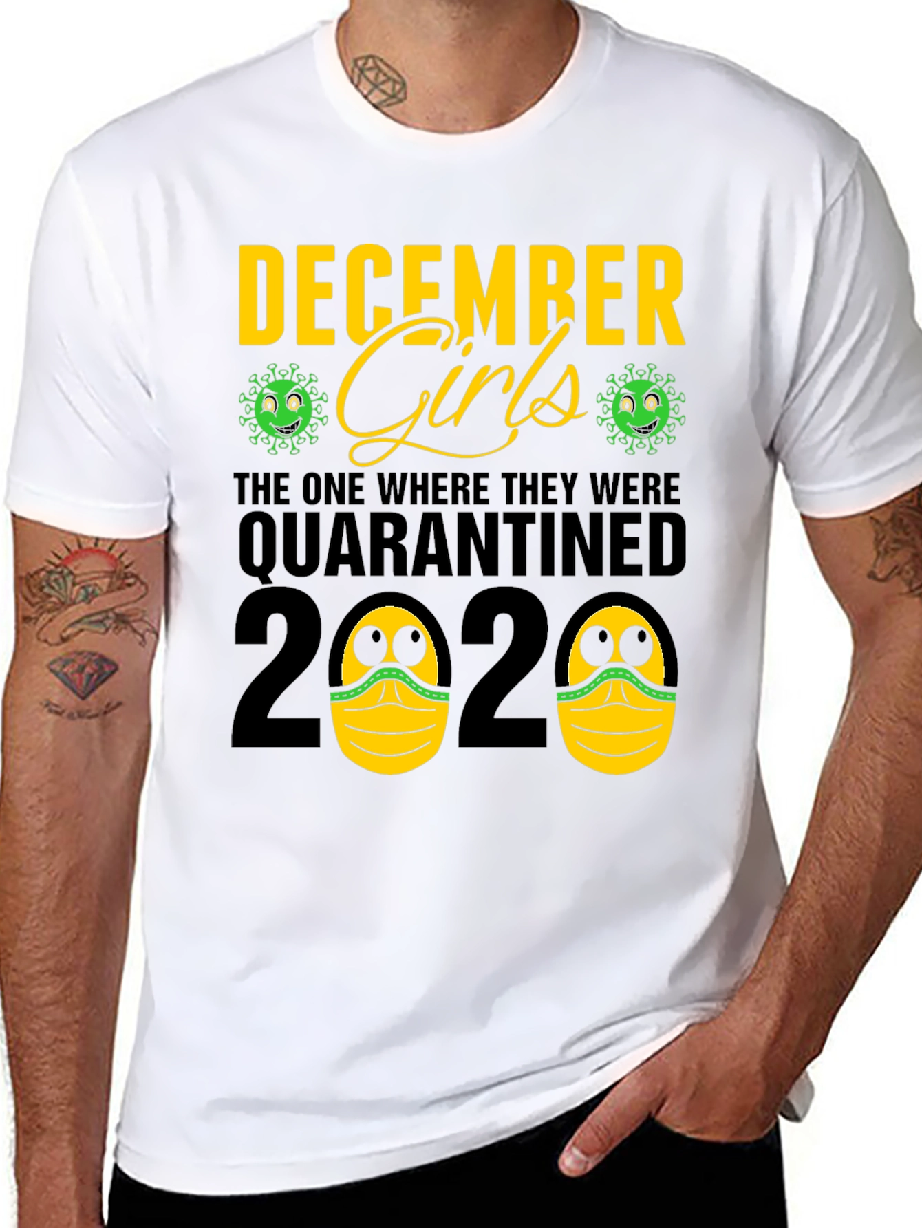 Black December Girls Quarantined 2020 T-Shirt view 8