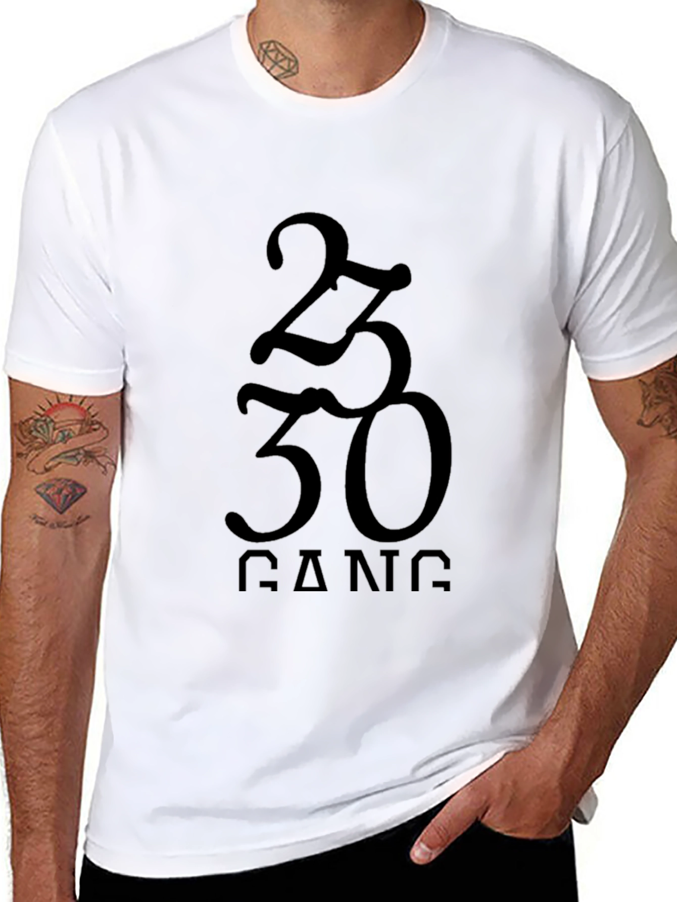Black 2330 Gang Black Graphic T-Shirt view 8