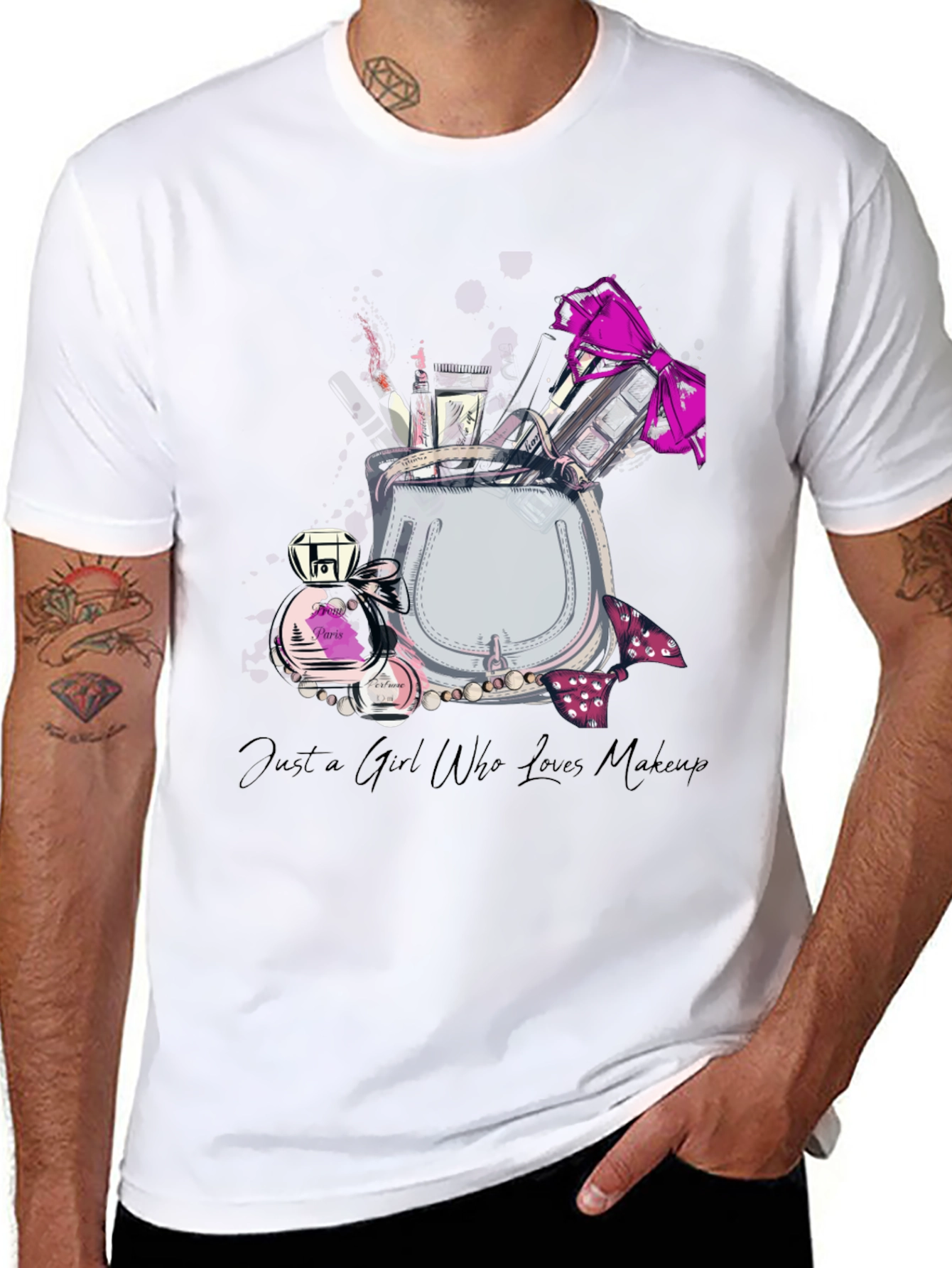 Black Makeup Lover Graphic T-Shirt - Stylish Casual Tee view 8