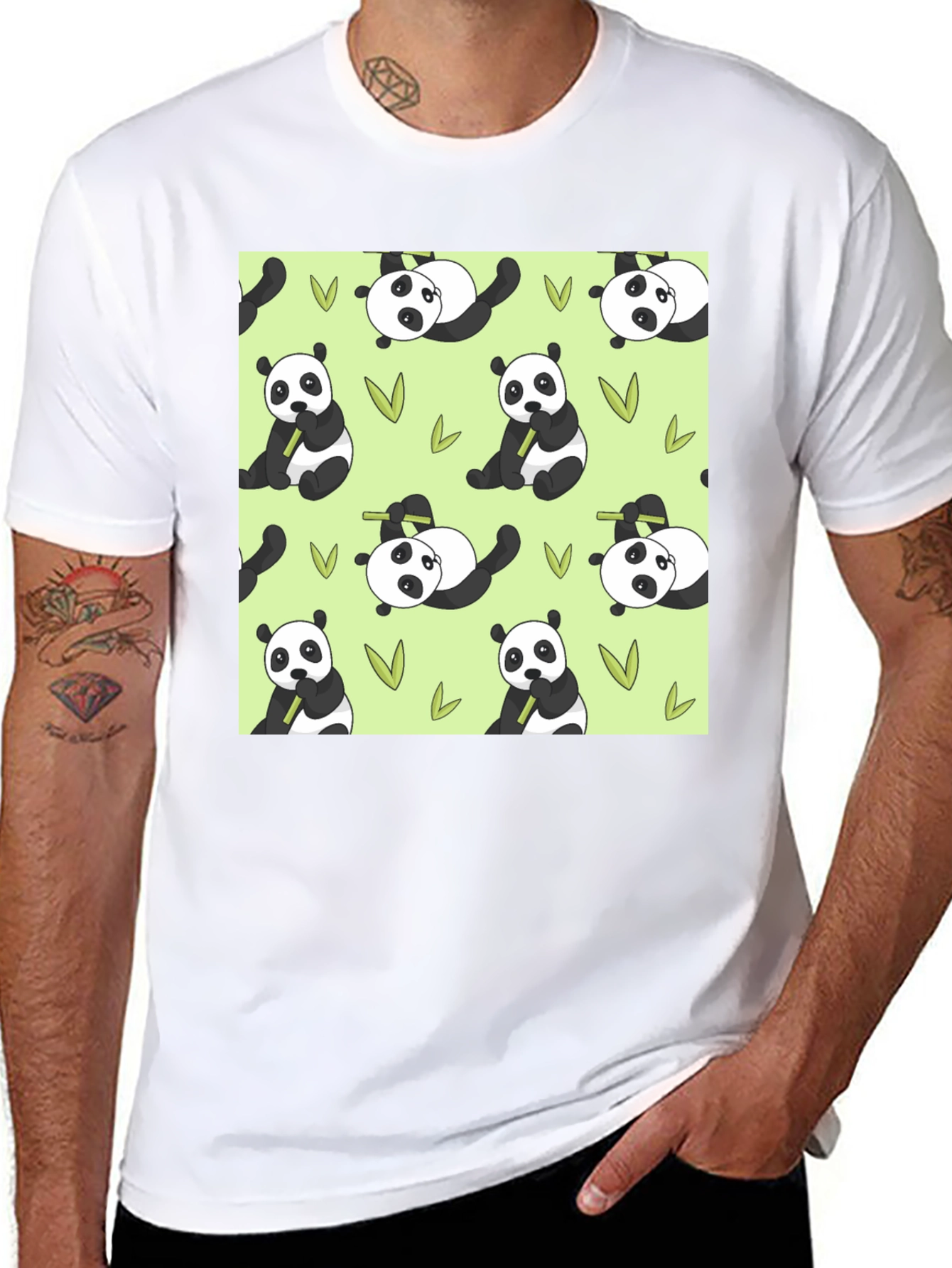 Black Panda Print T-Shirt - Cute Animal Tee view 8