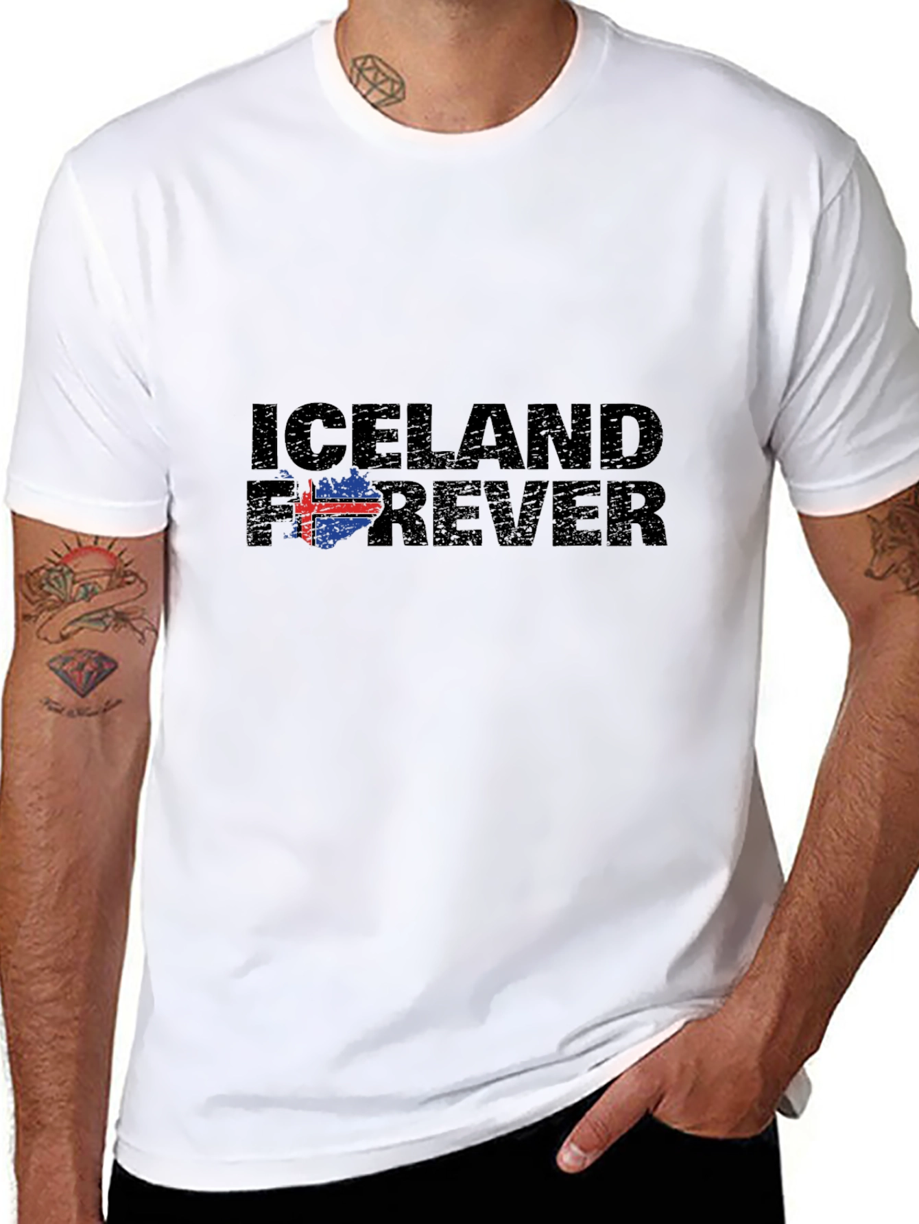 Black Iceland Forever Graphic Tee - Black T-Shirt view 8