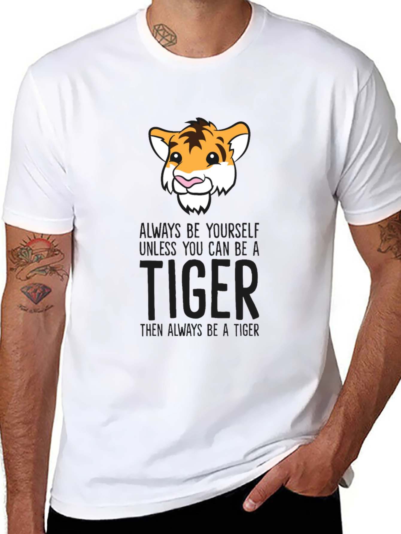 Black Tiger Graphic T-Shirt - Be Yourself view 8