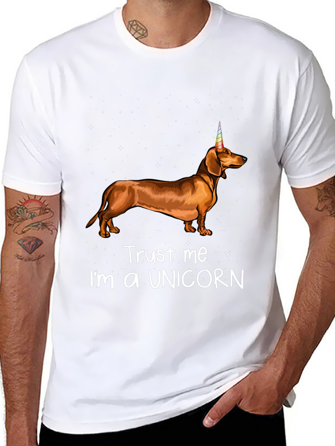 Black Dachshund Unicorn T-Shirt - Trust Me I'm a Unicorn view 8