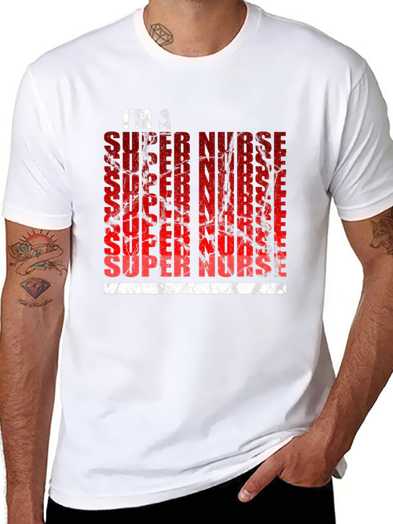 Black Super Nurse Graphic T-Shirt view 8