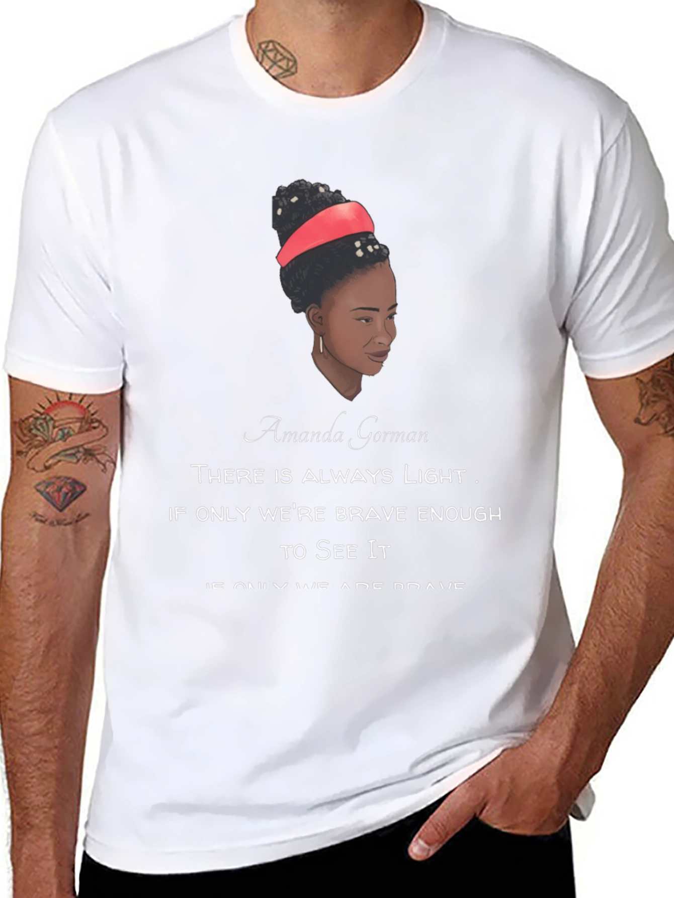 Black Amanda Gorman Quote T-Shirt - Motivational Tee view 8