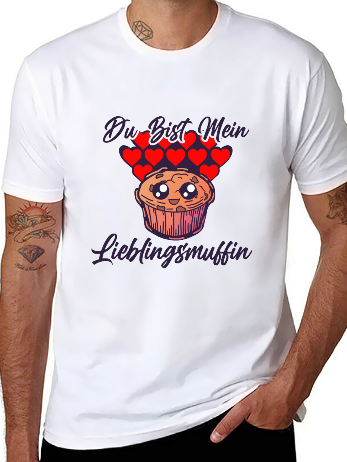 Black Du Bist Mein Lieblingsmuffin Graphic Tee view 8