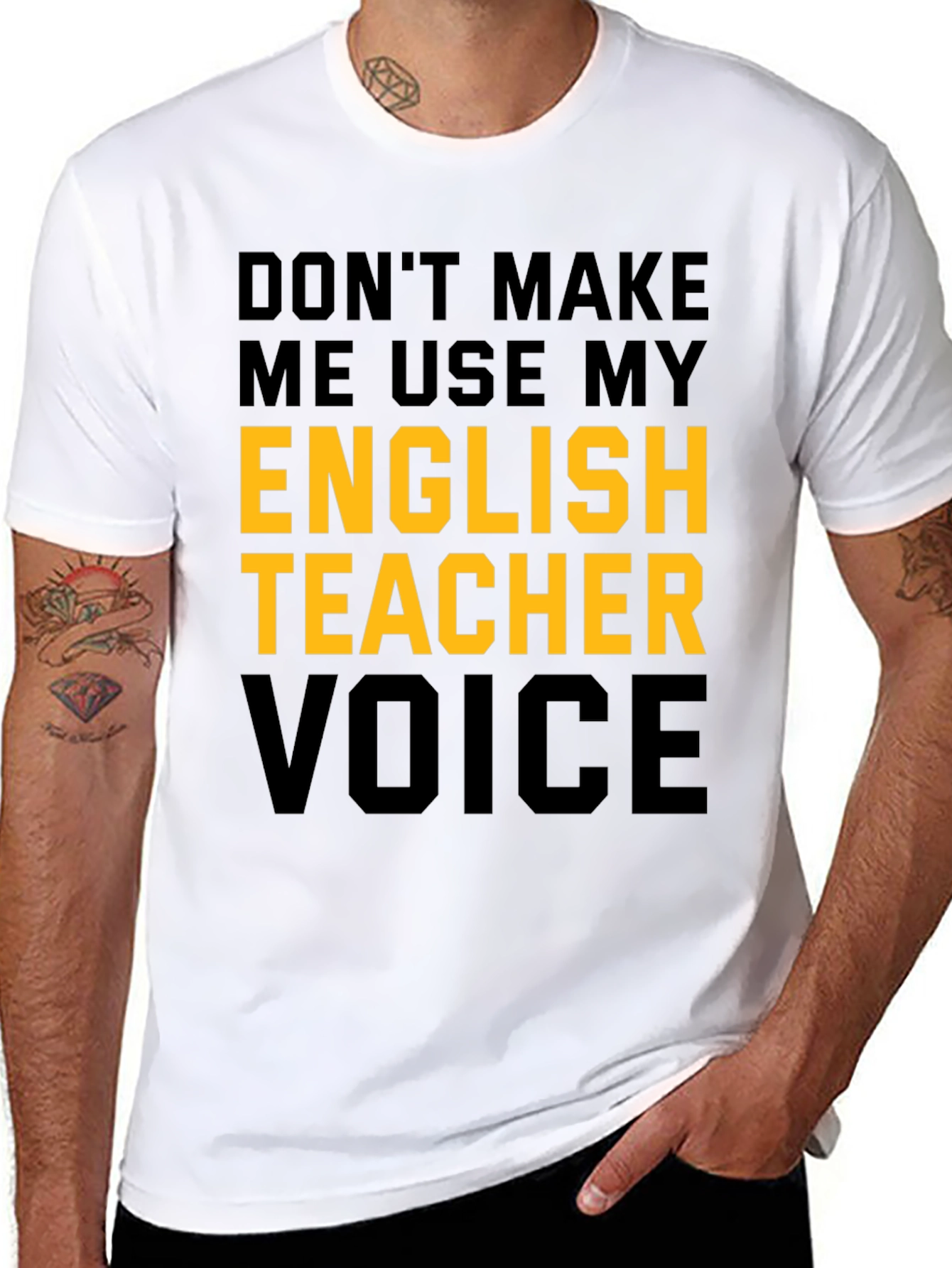 Black English Teacher Voice Graphic Tee view 8