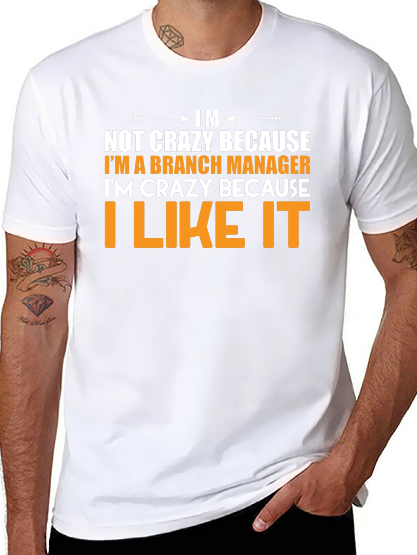 Black Branch Manager Funny Graphic T-Shirt view 8