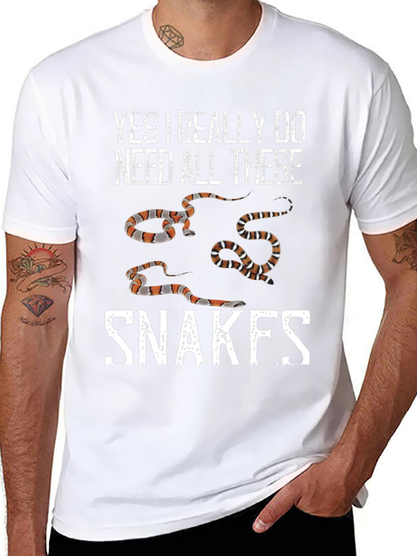 Black Snakes Graphic Tee: Yes, I Need All These Snakes! view 8