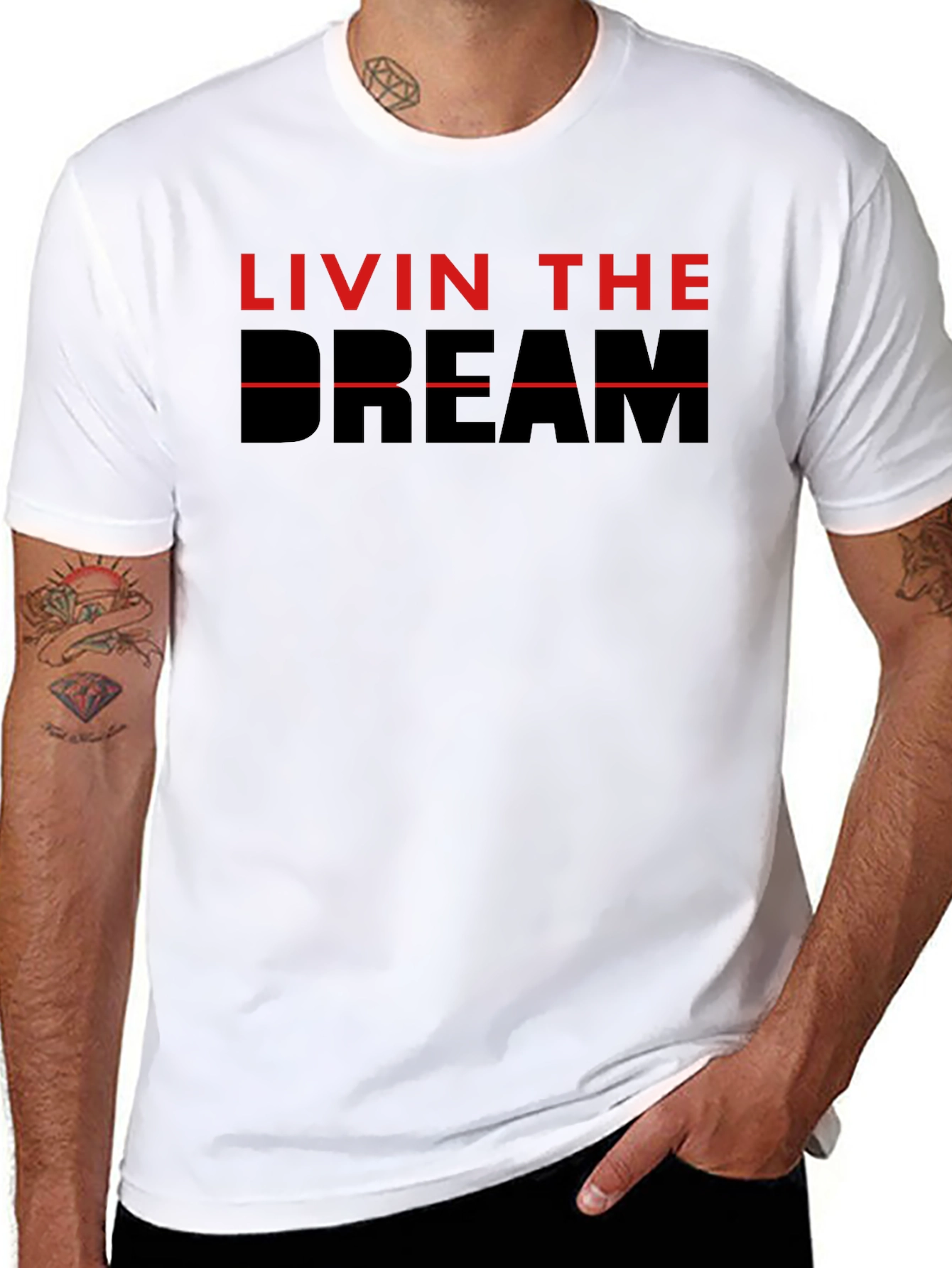 Black Livin' The Dream Graphic Tee - Black view 8