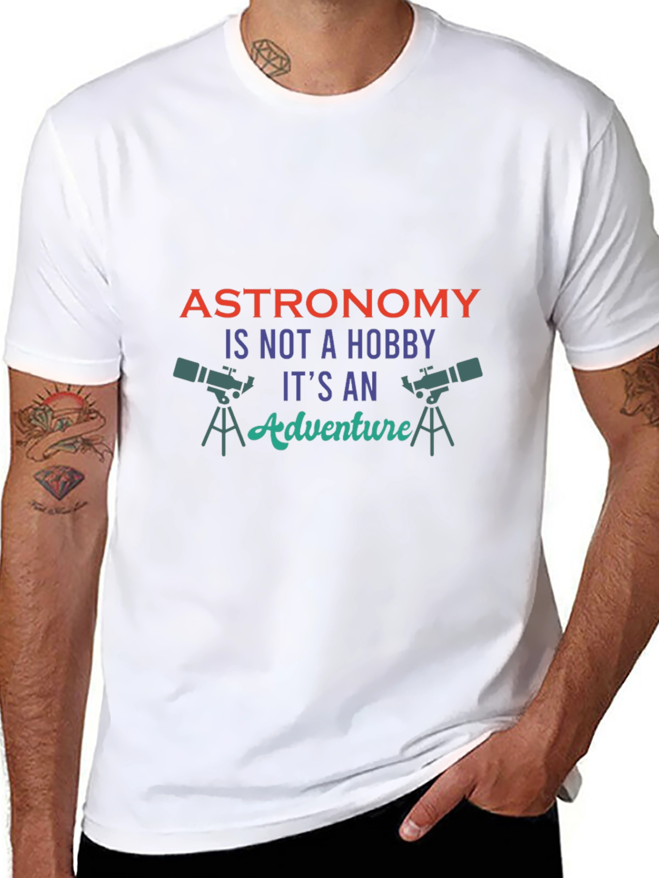 Black Astronomy Adventure Graphic Tee - Black Cotton view 8